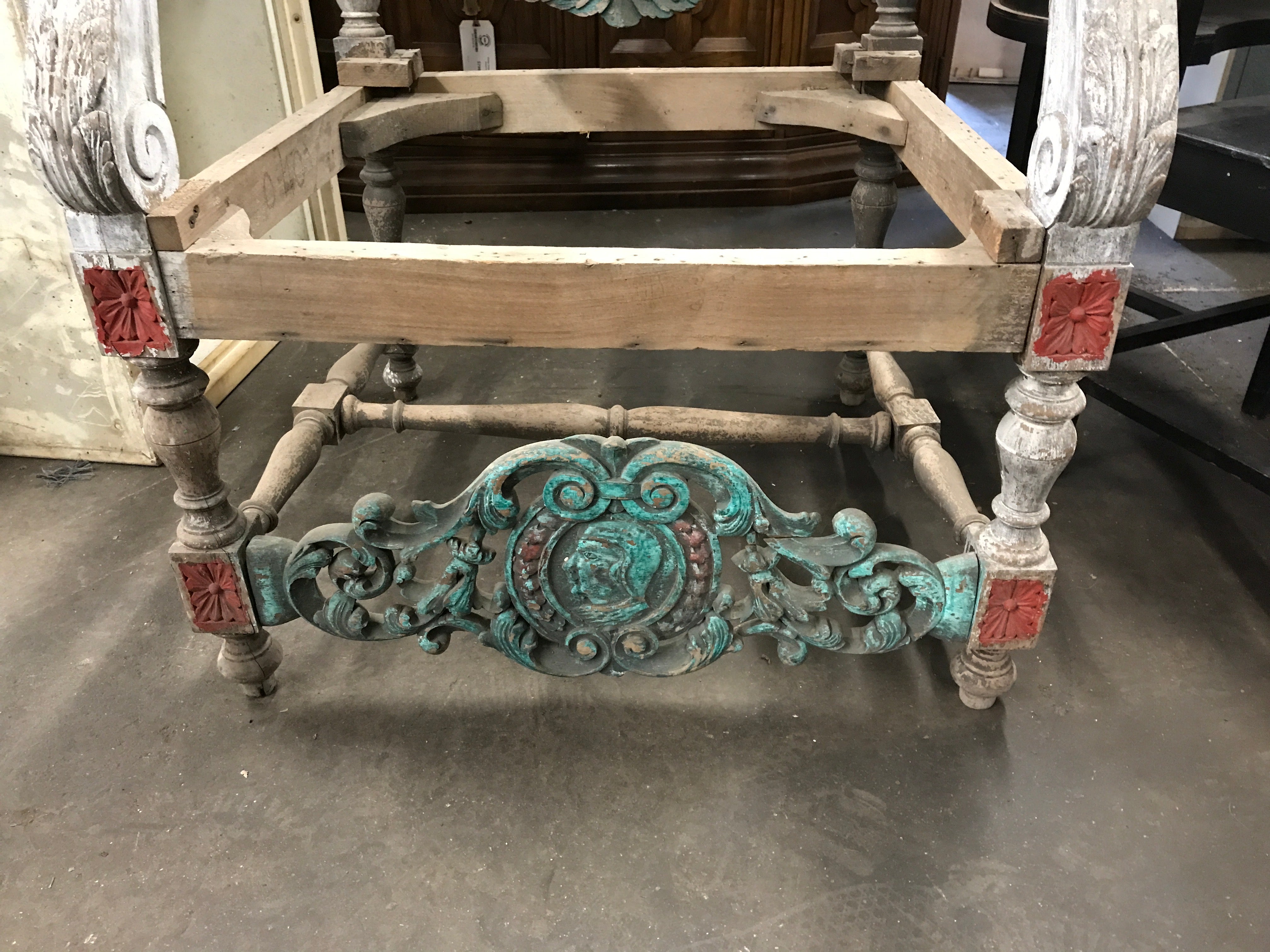 Large Carved Wood Chair