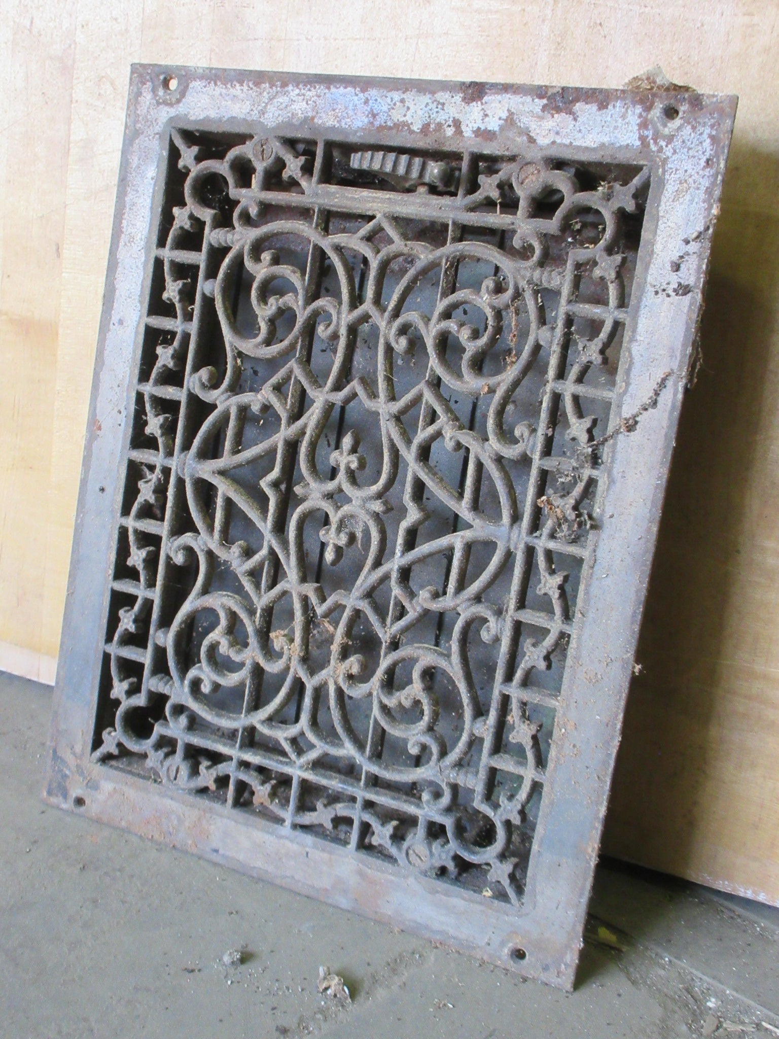 Antique Scroll Register Cover with Damper