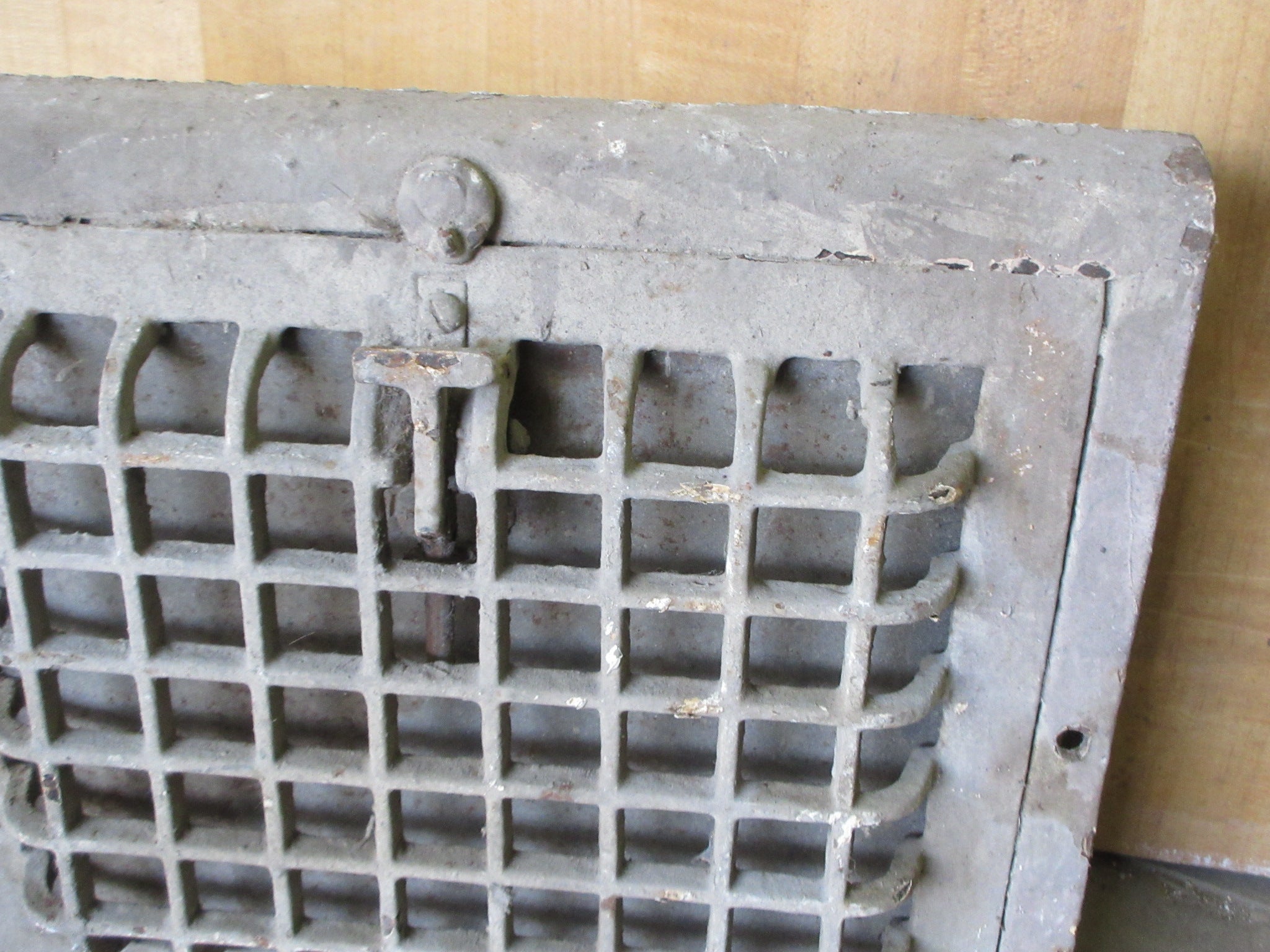 Antique Wall Register Cover with Damper