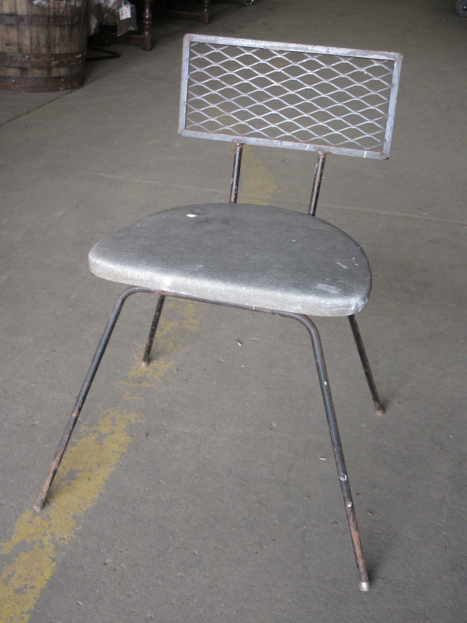 Vintage Mid Century Metal Frame Loroman Style Chair