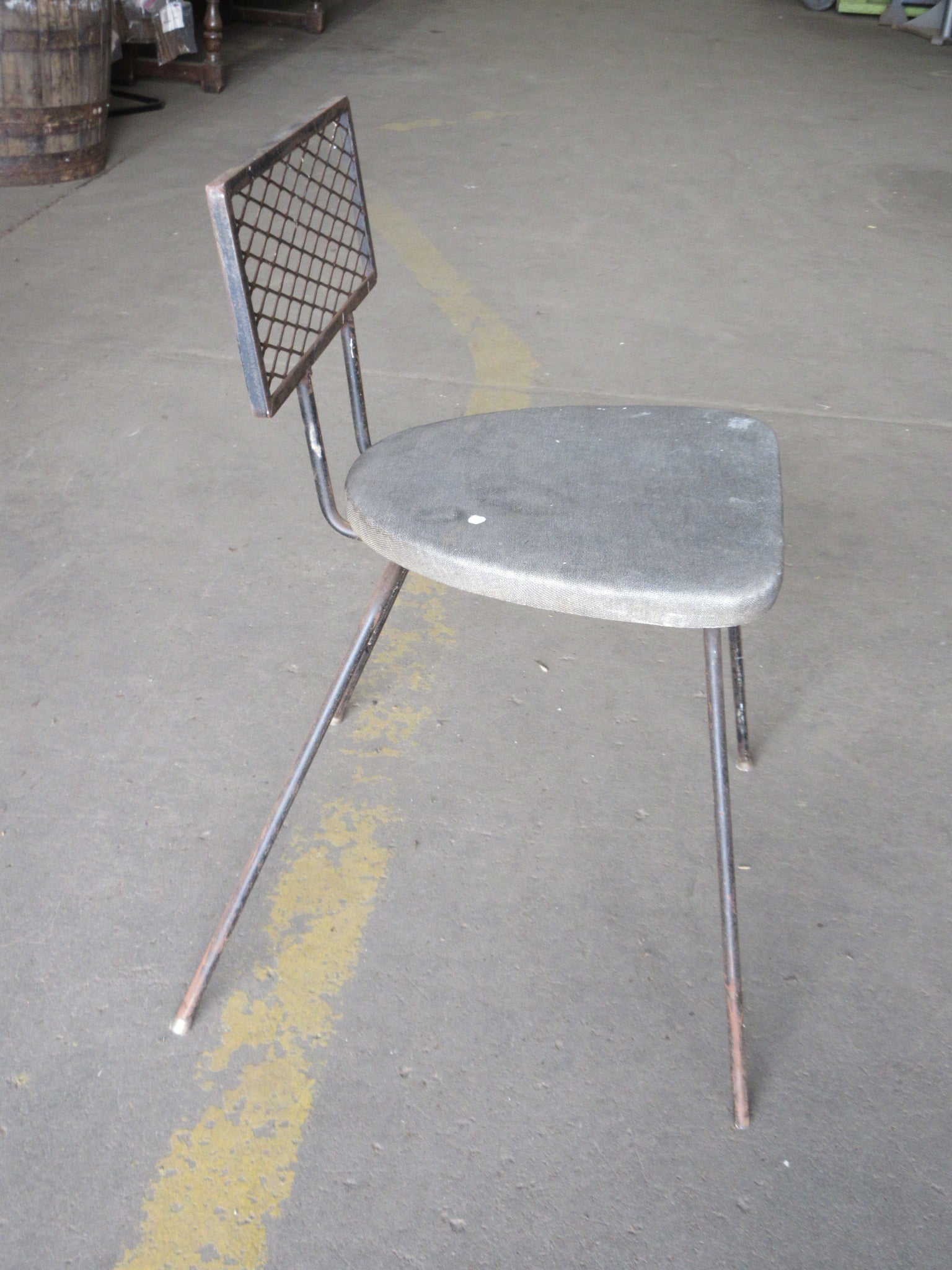 Vintage Mid Century Metal Frame Loroman Style Chair