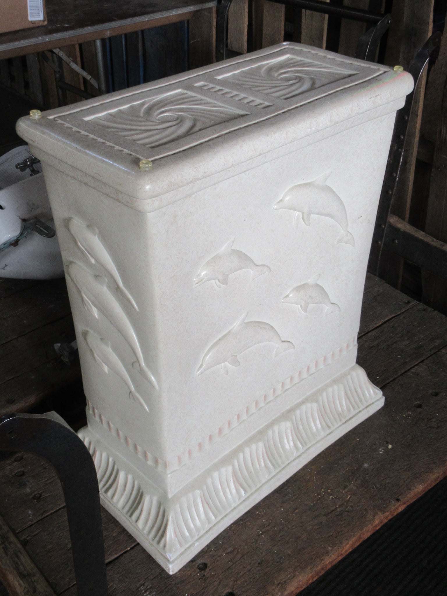 Plaster Dolphin Display Shelf