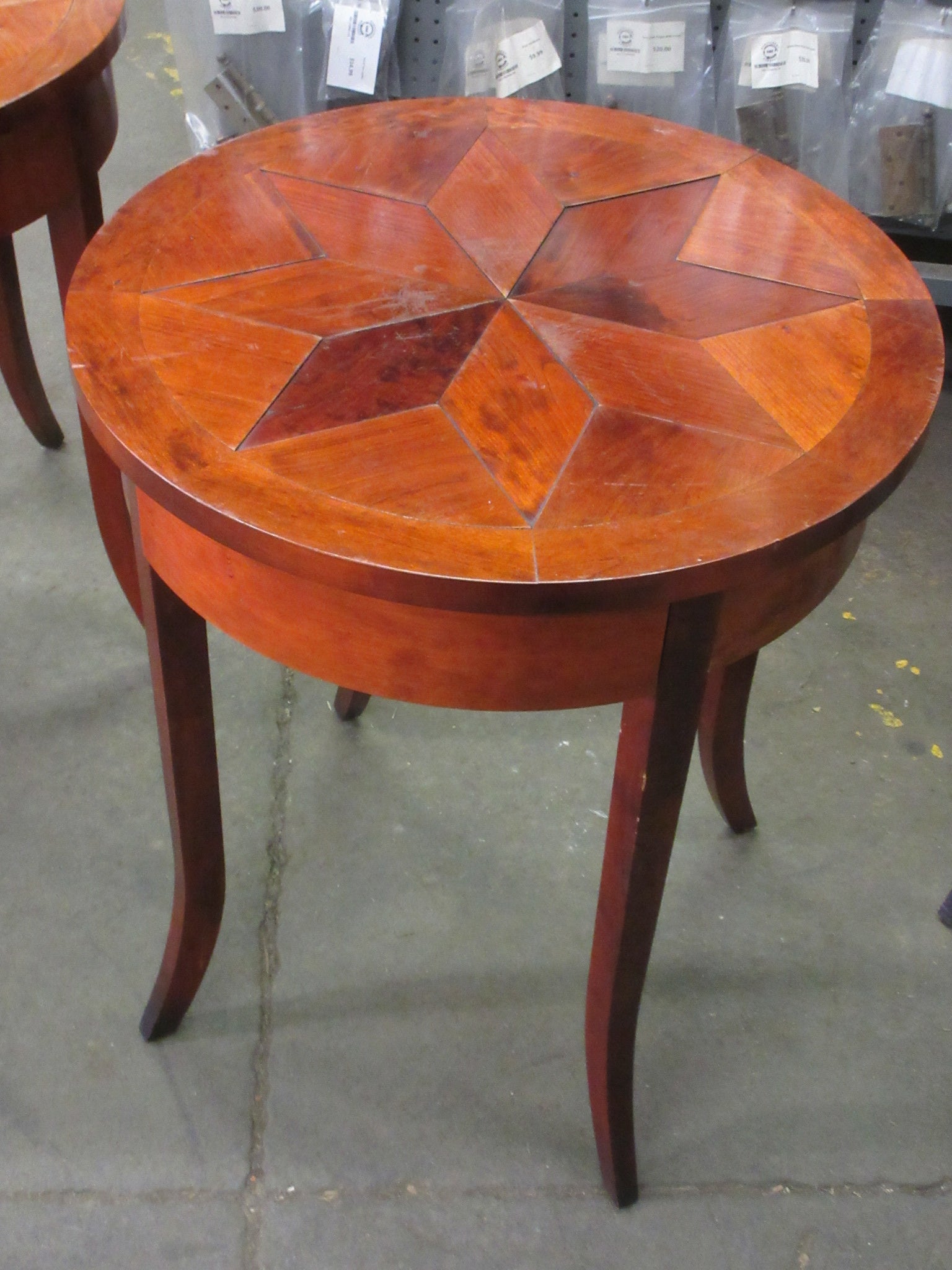 Round Side Table with Drawer