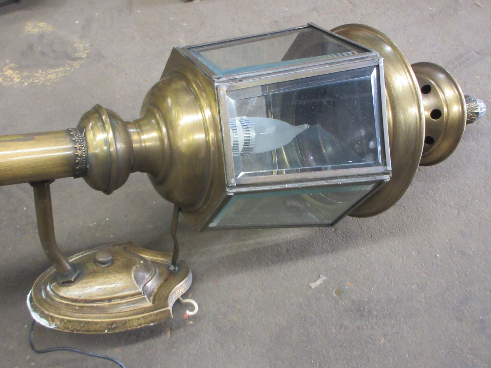 Brass Wall Sconce with Finial