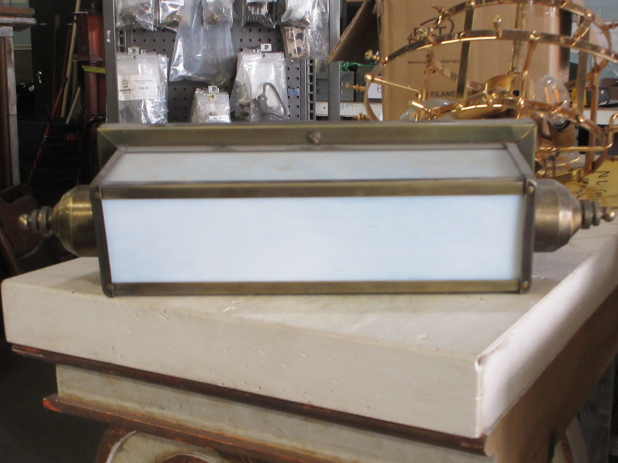 Vintage Brass Bar Light Fixture