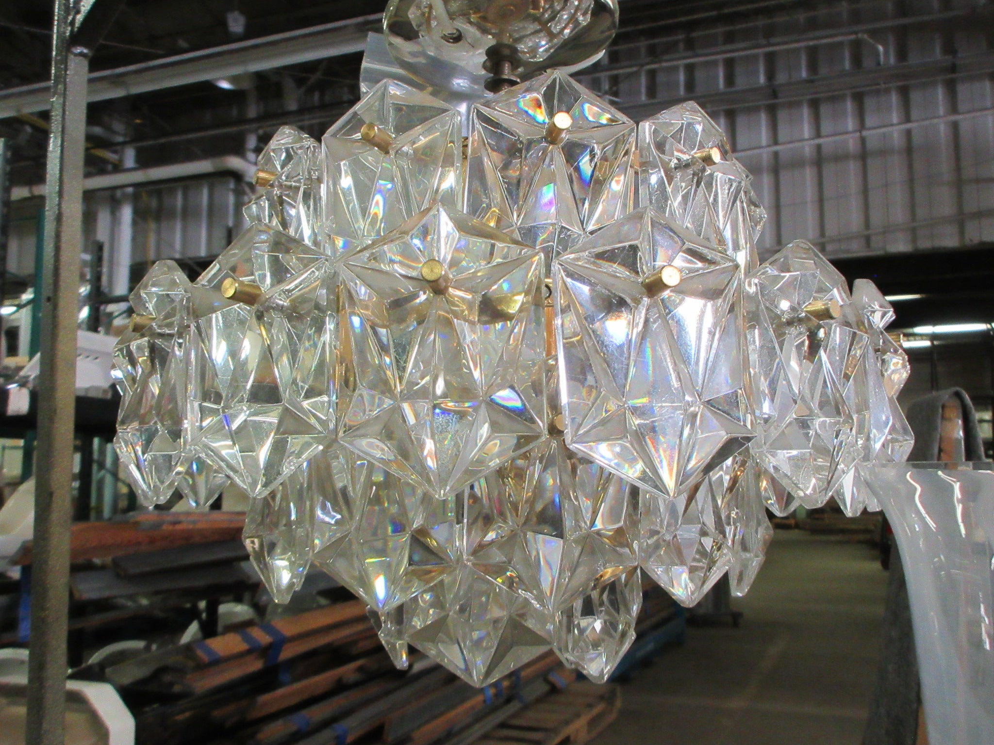 Faceted Crystal Tiered Chandelier