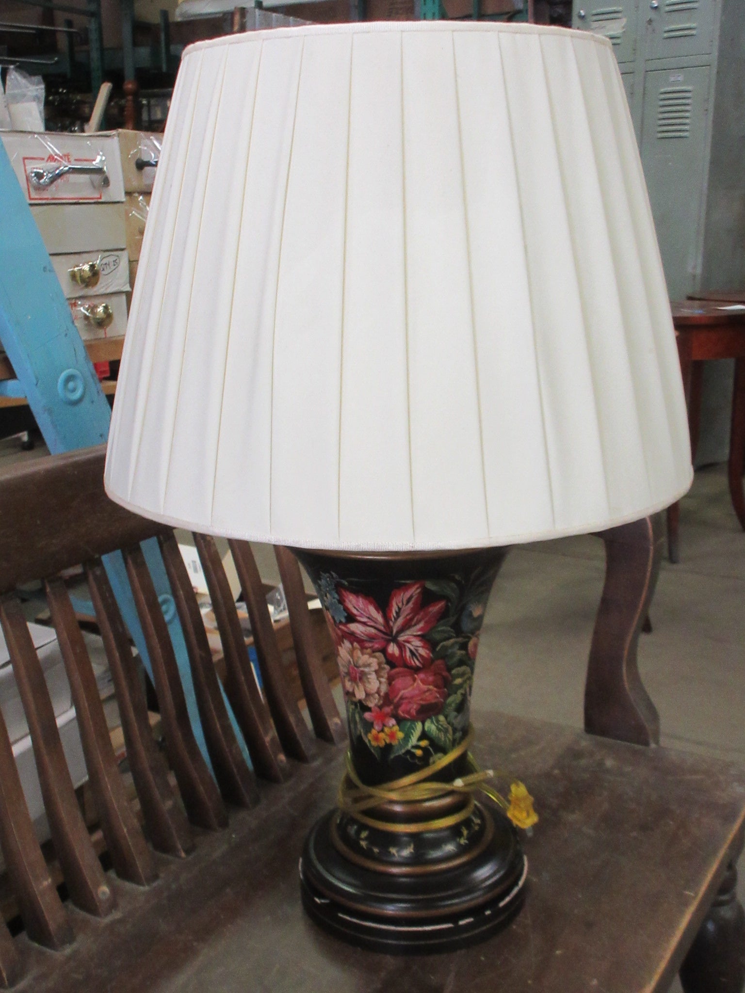 Floral Painted Table Lamp