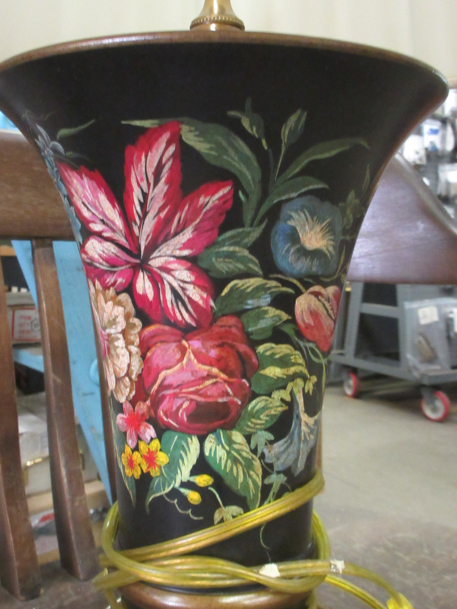 Floral Painted Table Lamp