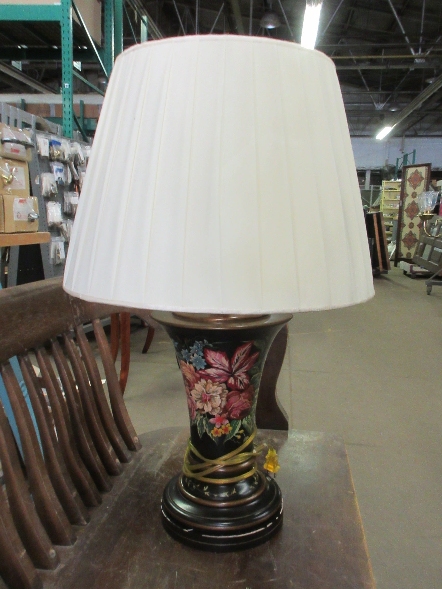 Floral Painted Table Lamp