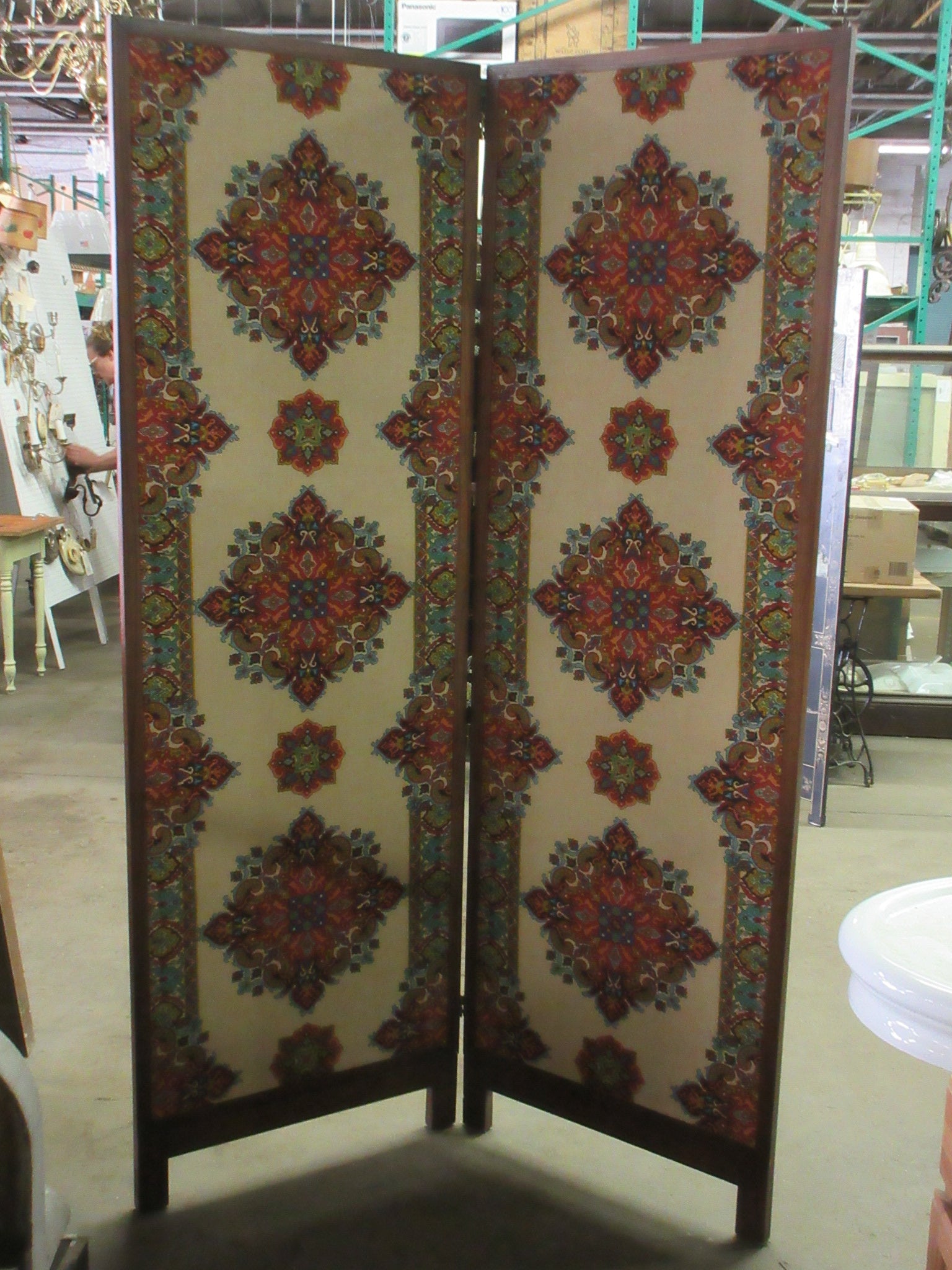 Two Panel Upholstered Room Divider