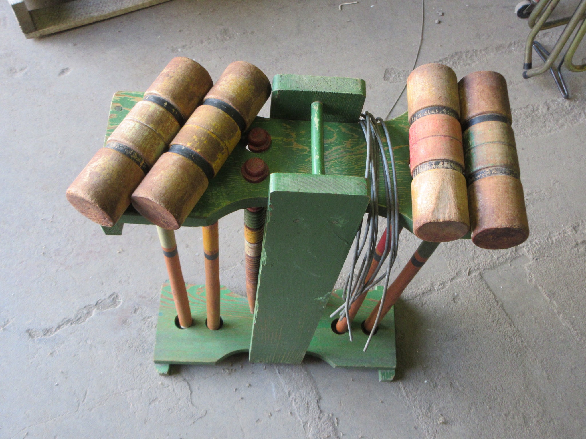 Vintage Wood Croquet Set (No Balls)