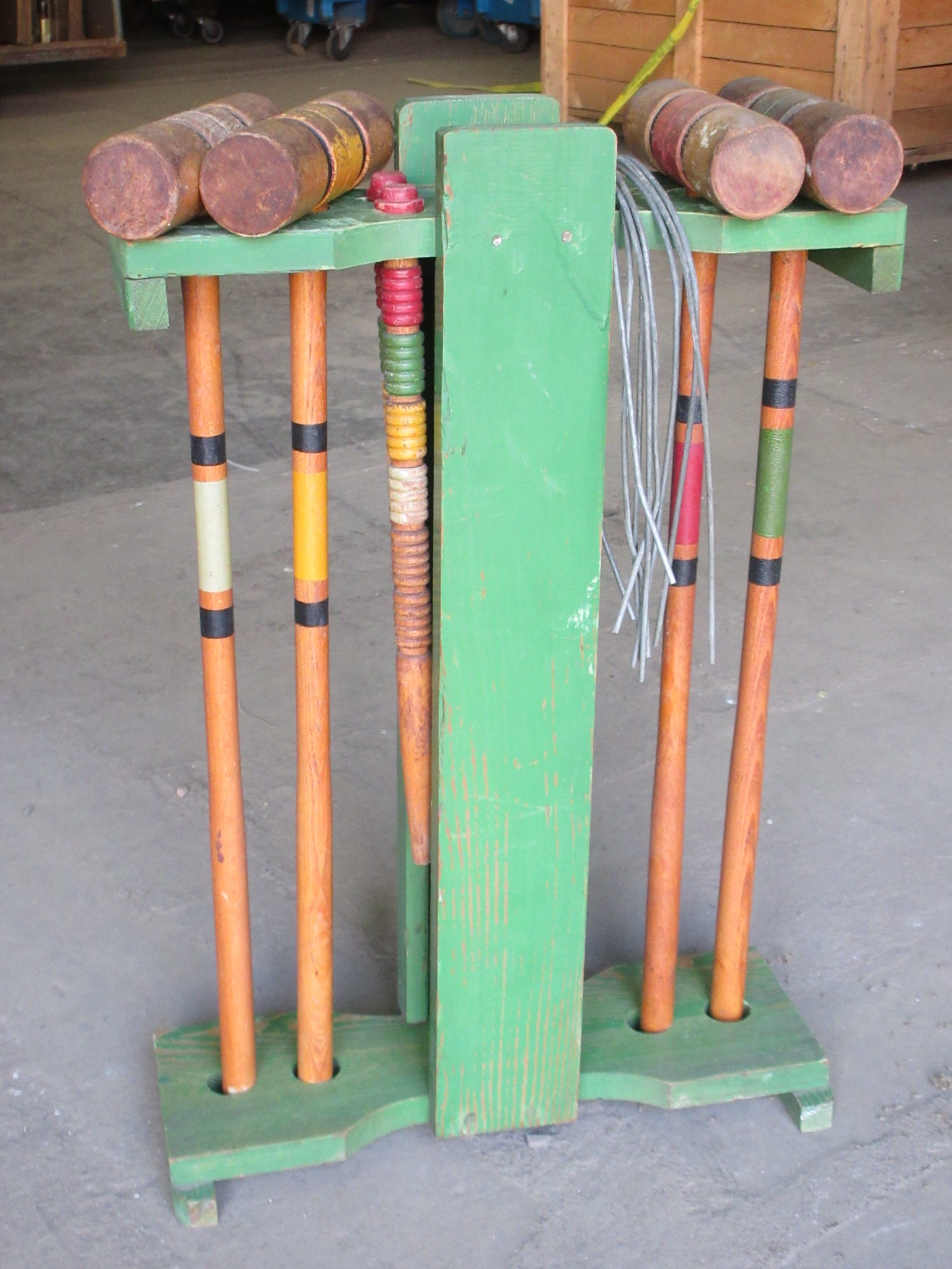 Vintage Wood Croquet Set (No Balls)