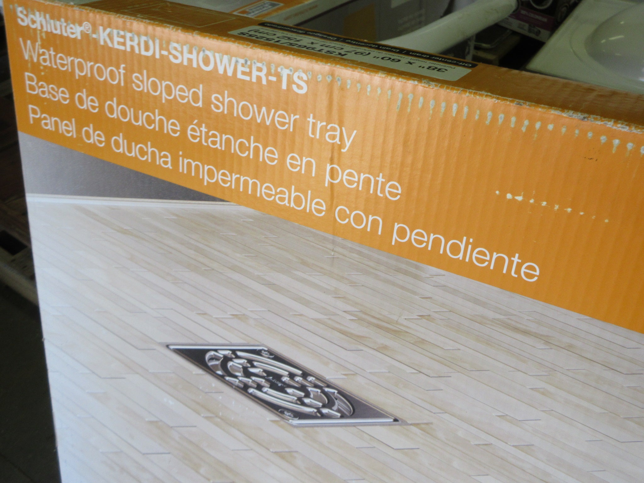 Schluter Sloped Off-Center Shower Tray