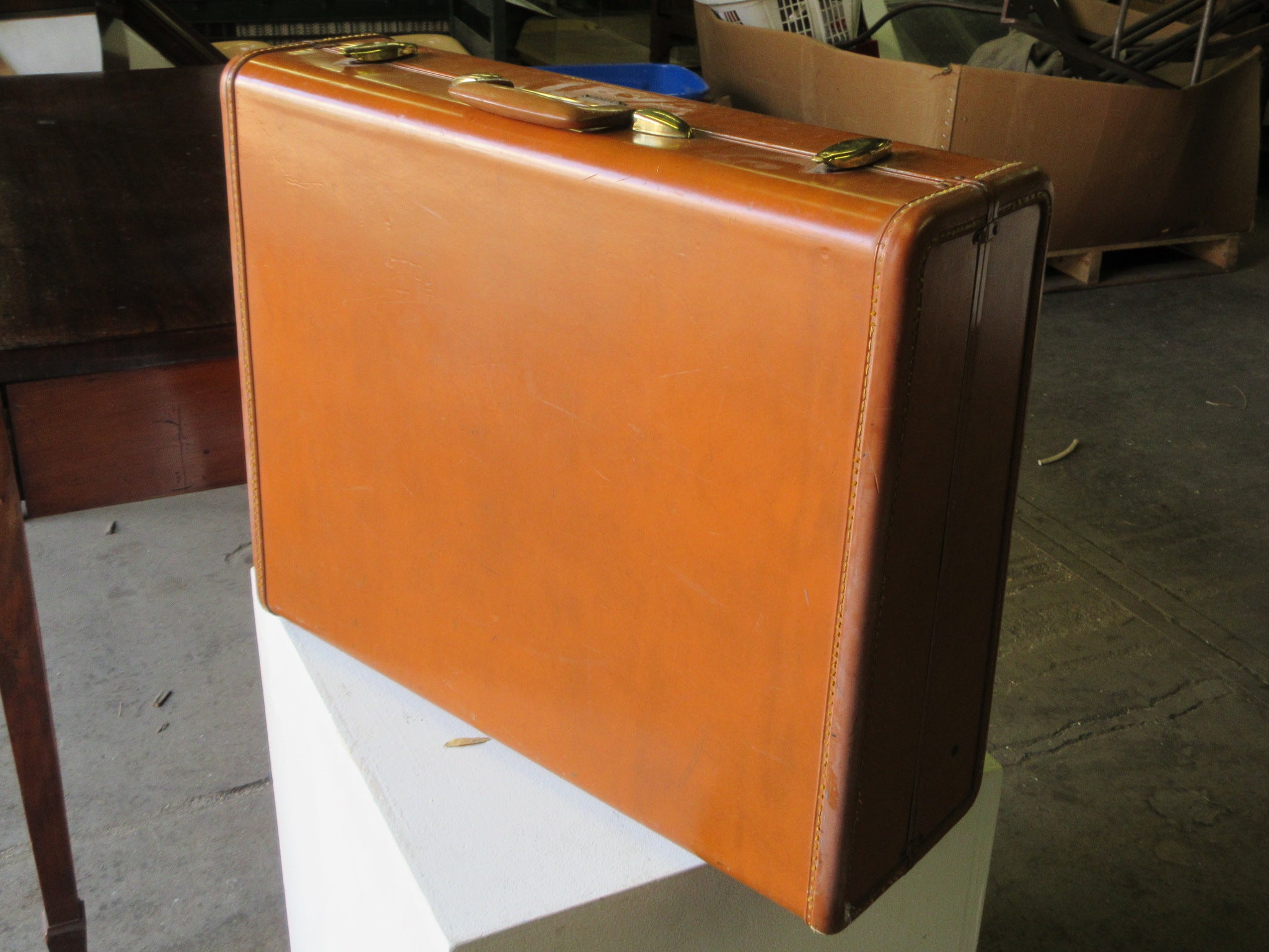 Vintage Samsonite Leather Suitcase
