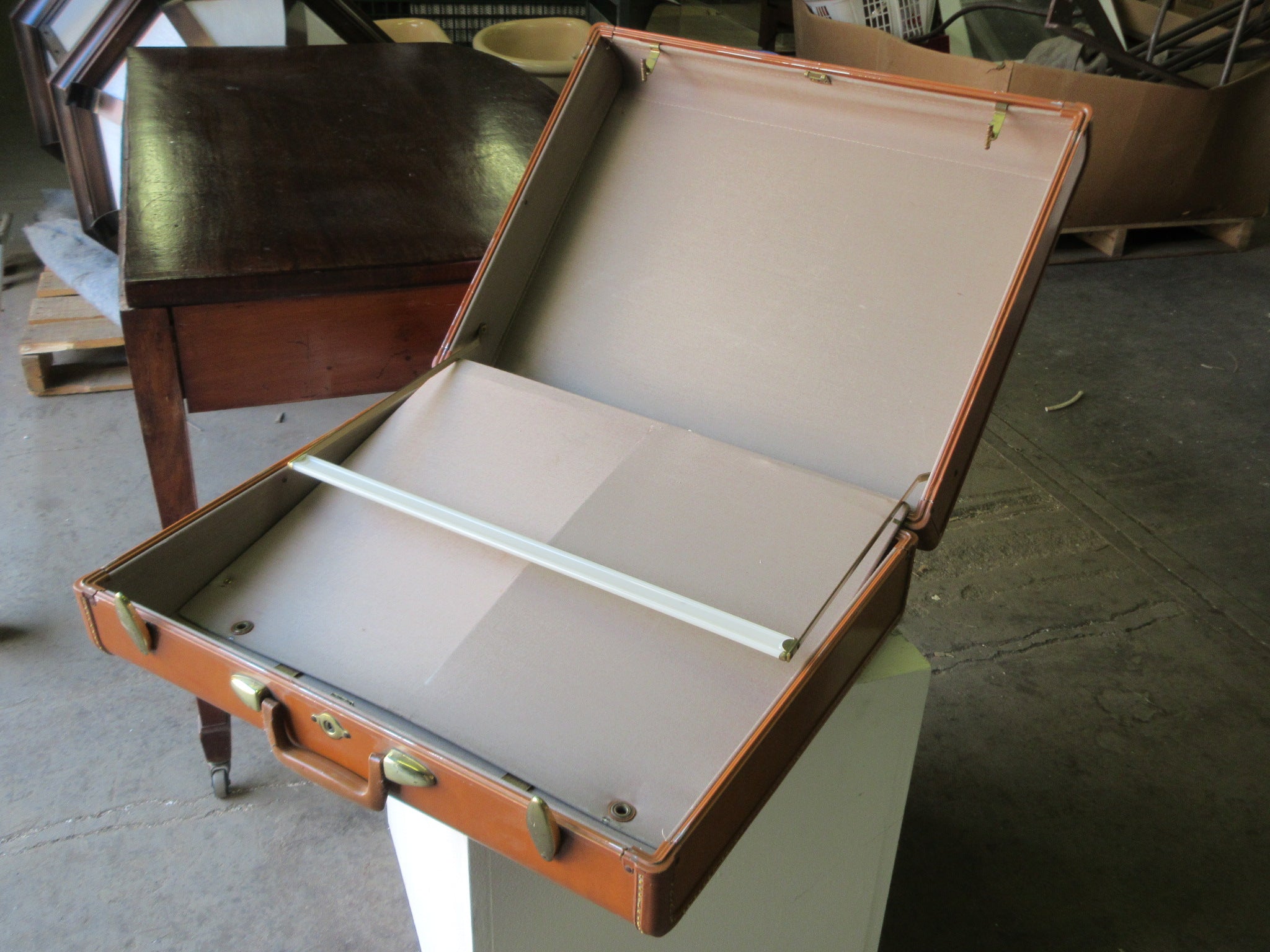 Vintage Samsonite Leather Suitcase