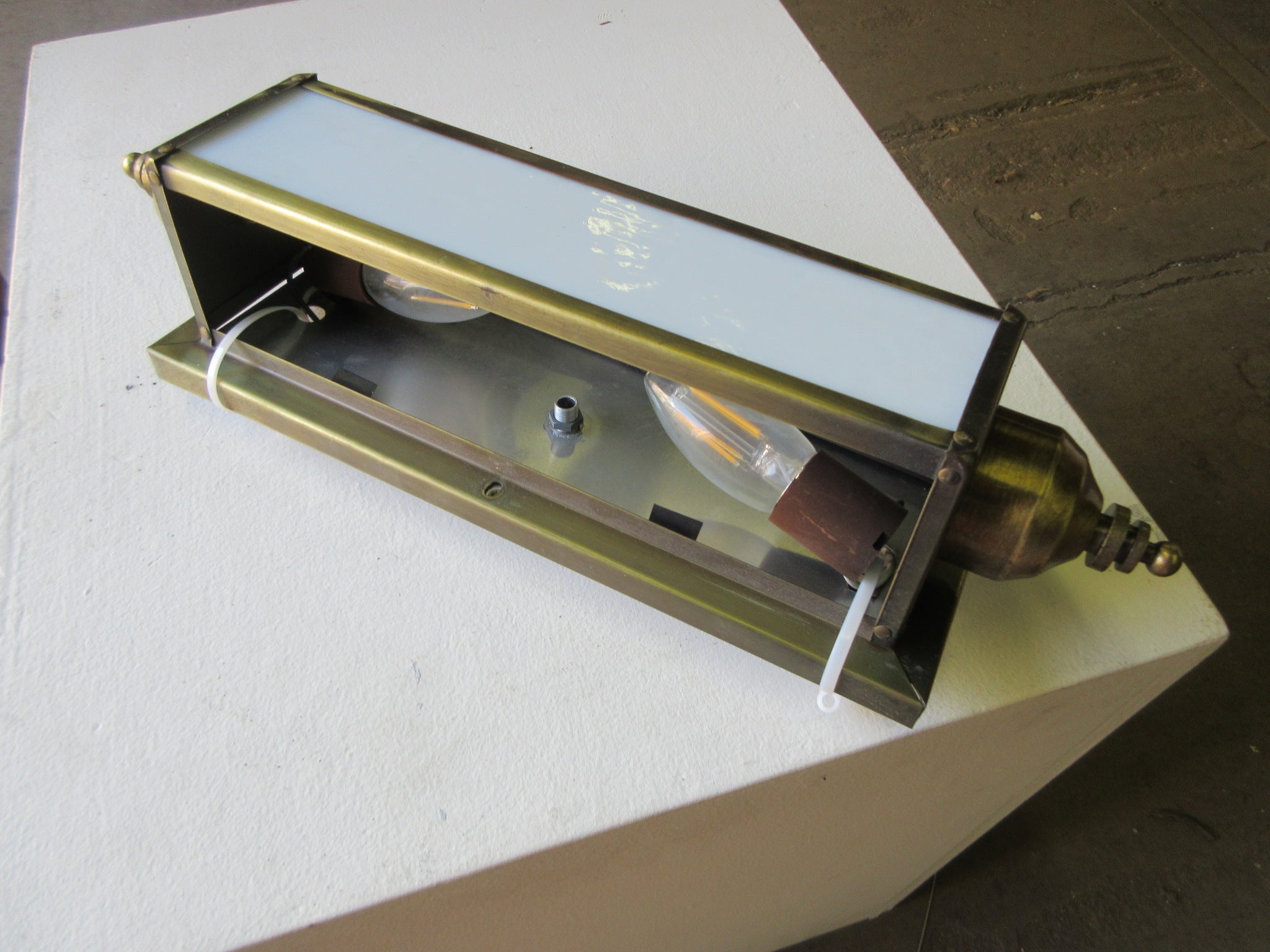 Vintage Brass Bar Light Fixture