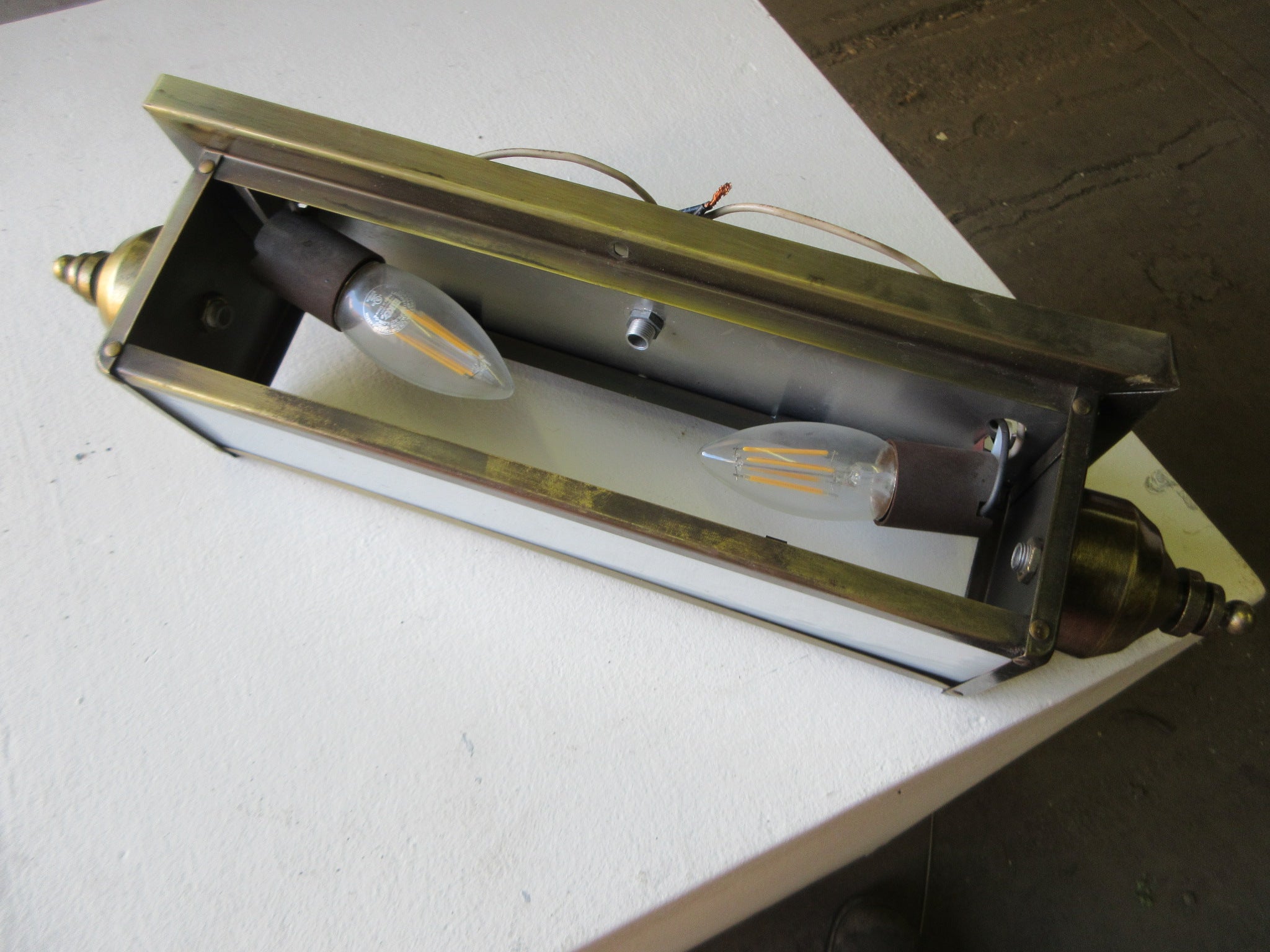 Vintage Brass Bar Light Fixture
