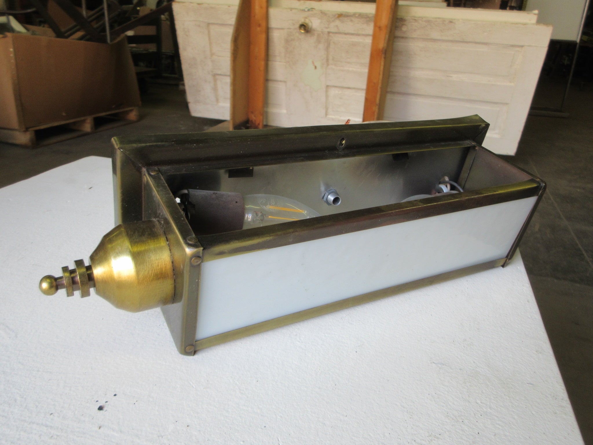 Vintage Brass Bar Light Fixture