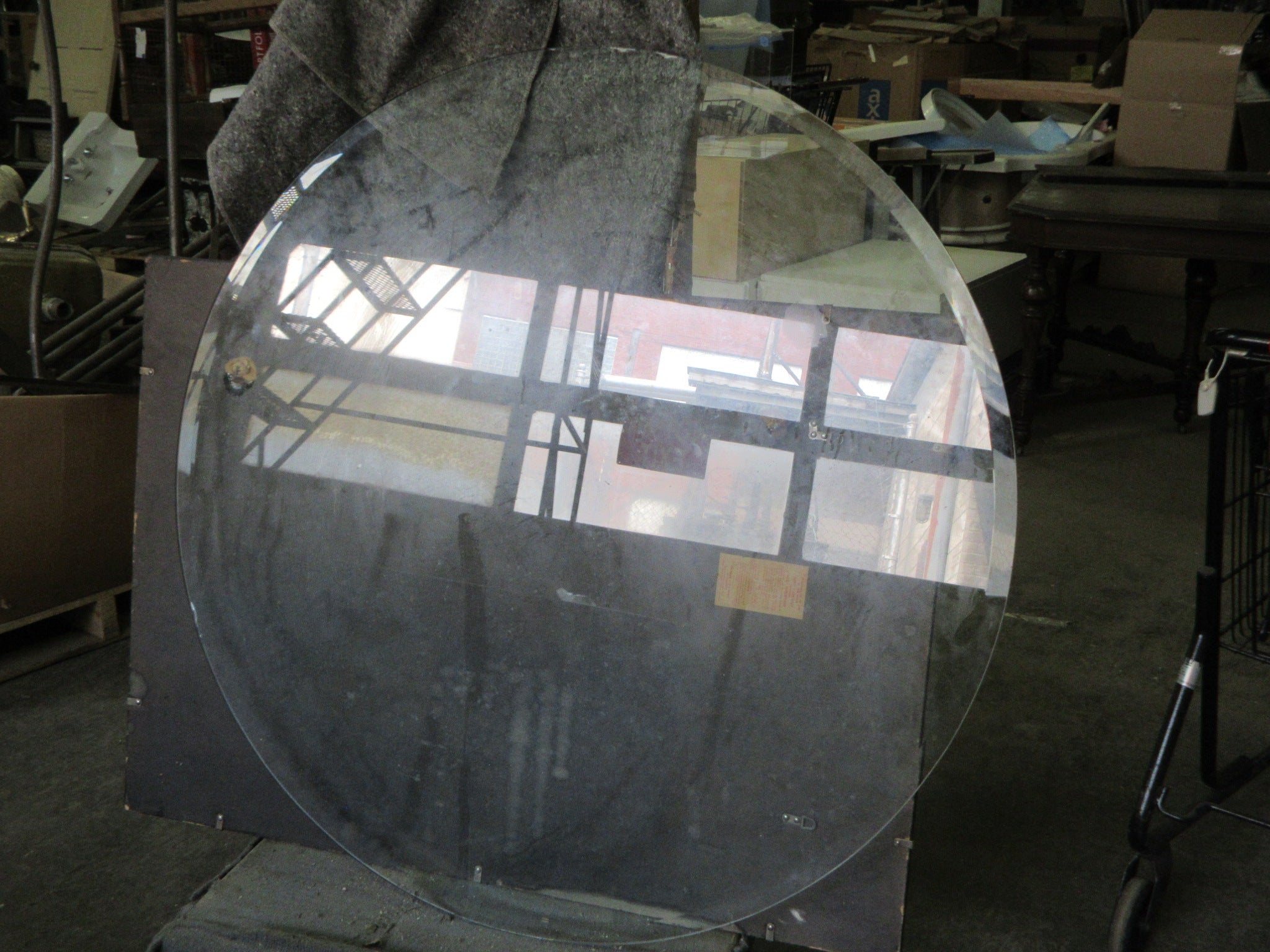 Beveled Round Glass Table Top 42"