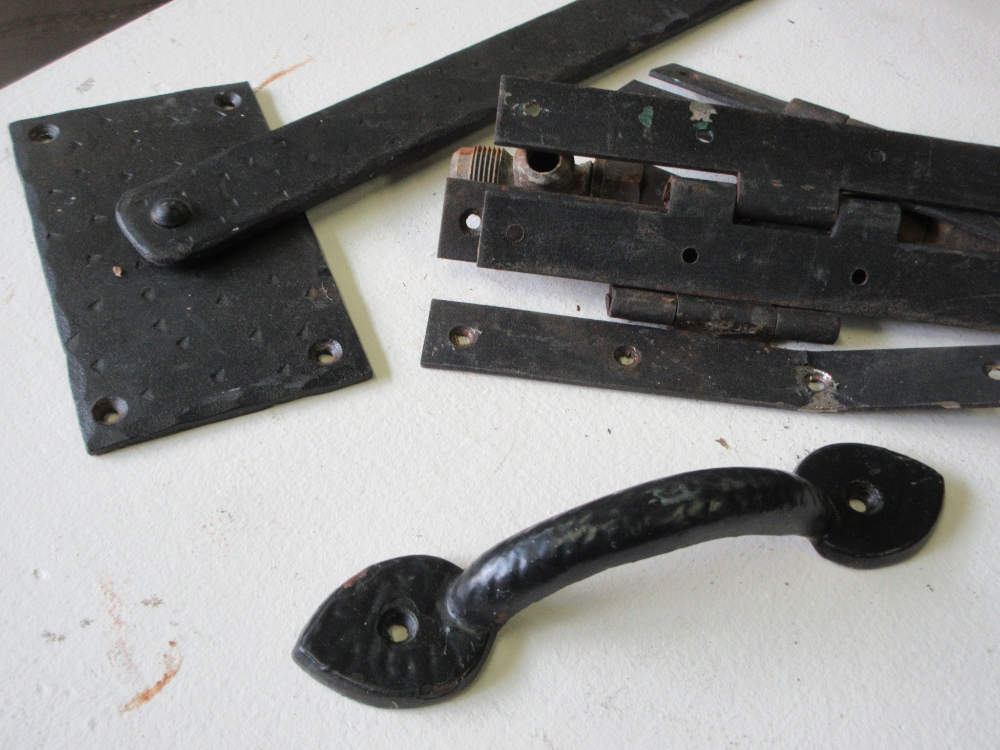 Wrought Iron Gate Hardware (Five Pieces)