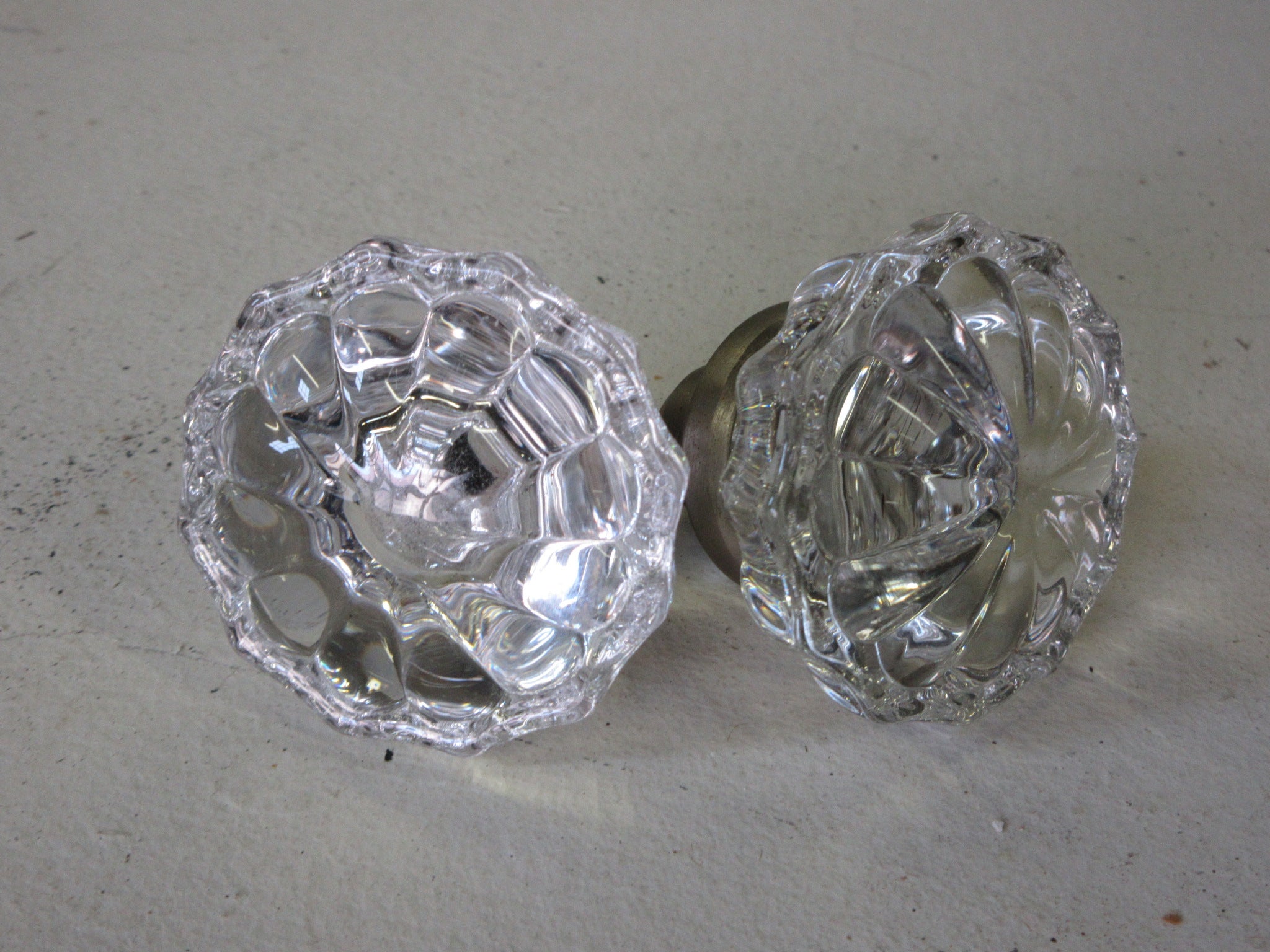 Faceted Glass Door Knob (Pair of Two)