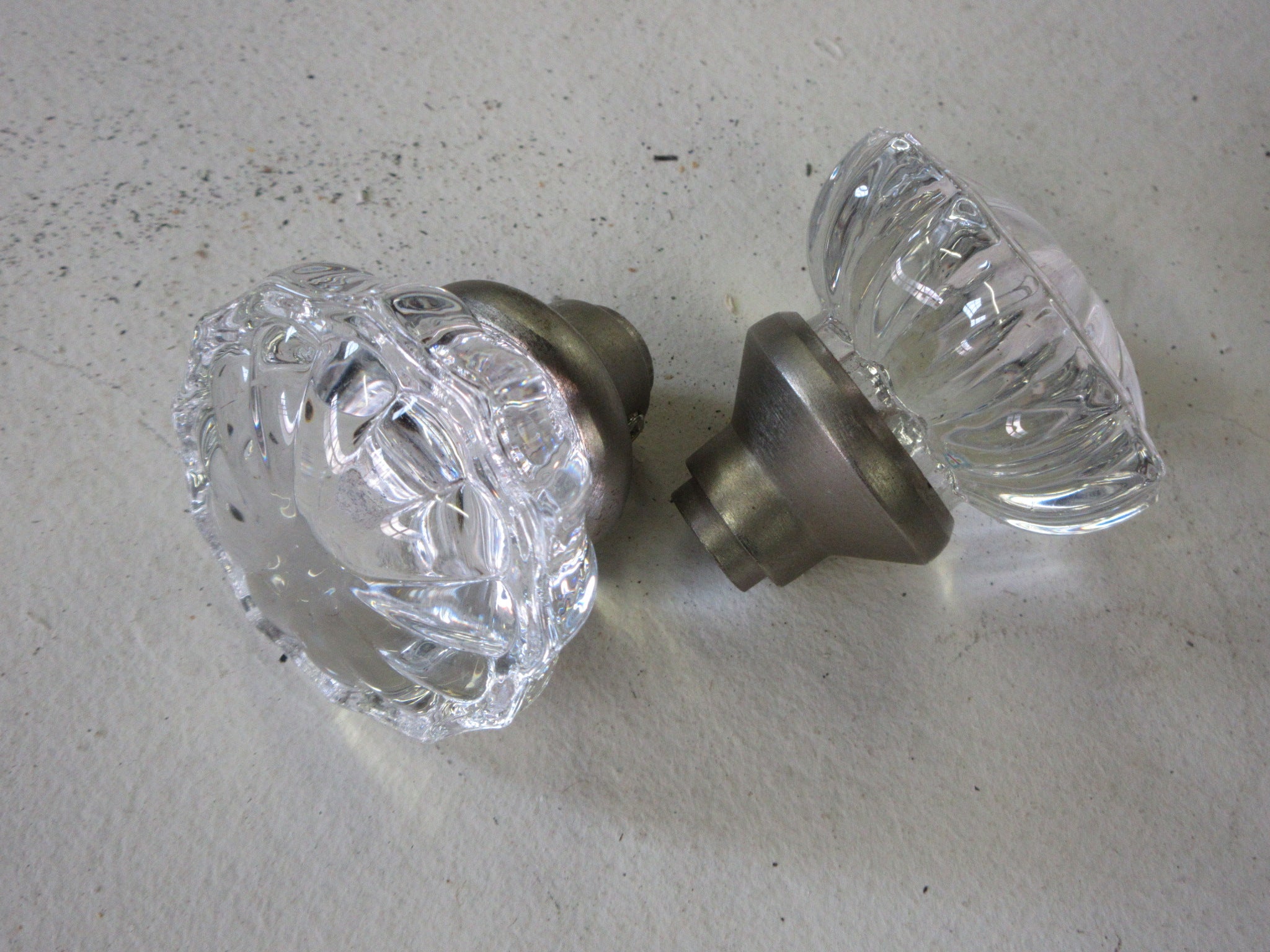 Faceted Glass Door Knob (Pair of Two)
