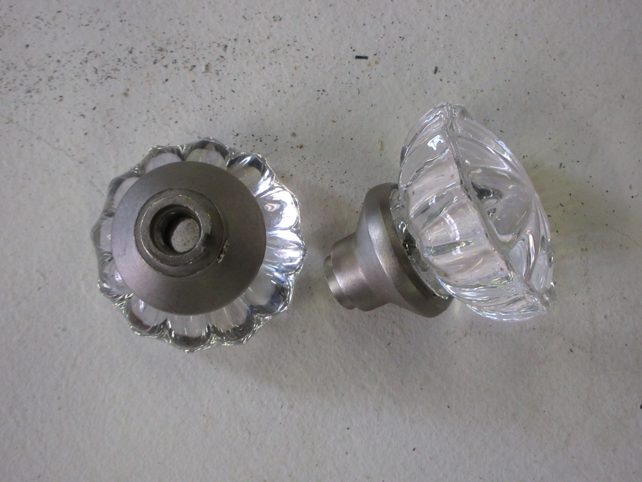 Faceted Glass Door Knob (Pair of Two)