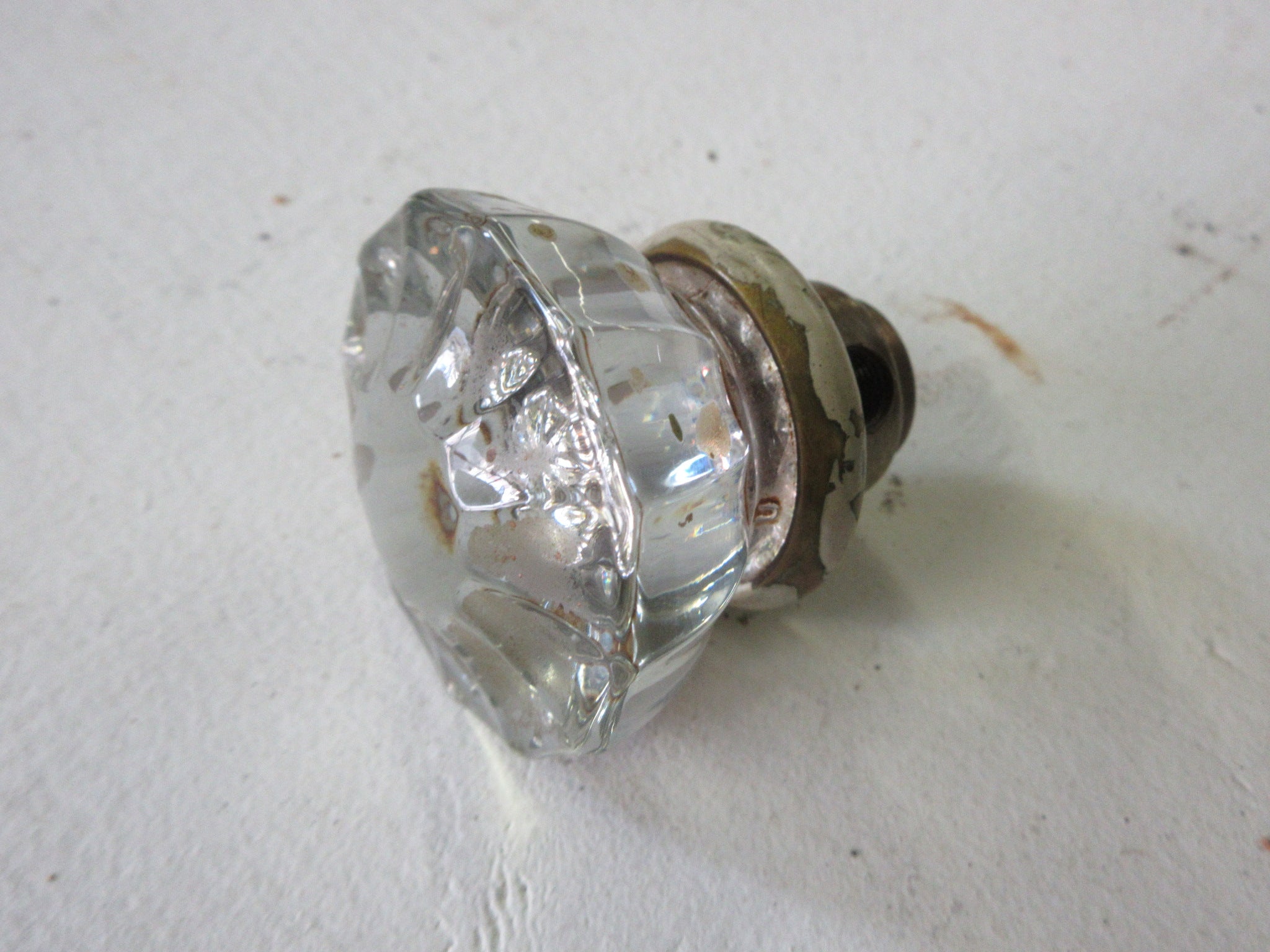 Vintage Faceted Crystal Door Knob