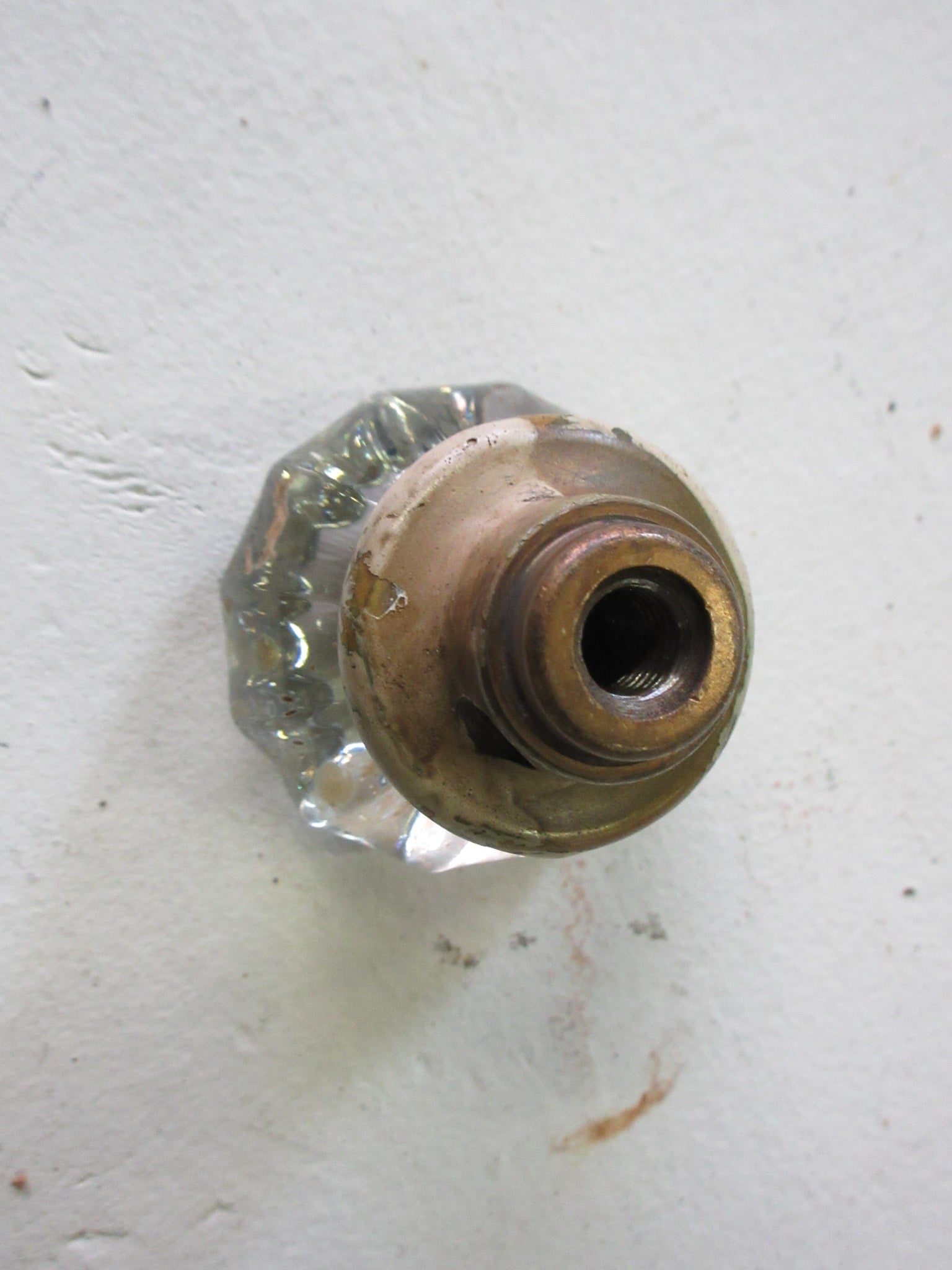Vintage Faceted Crystal Door Knob
