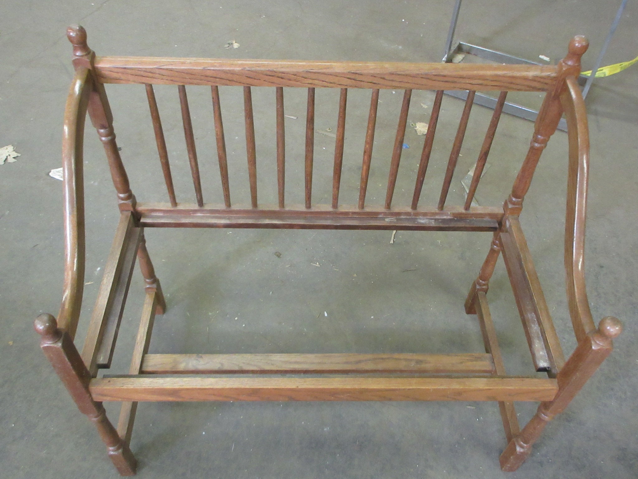 Vintage Wood Spindleback Bench (without seat)