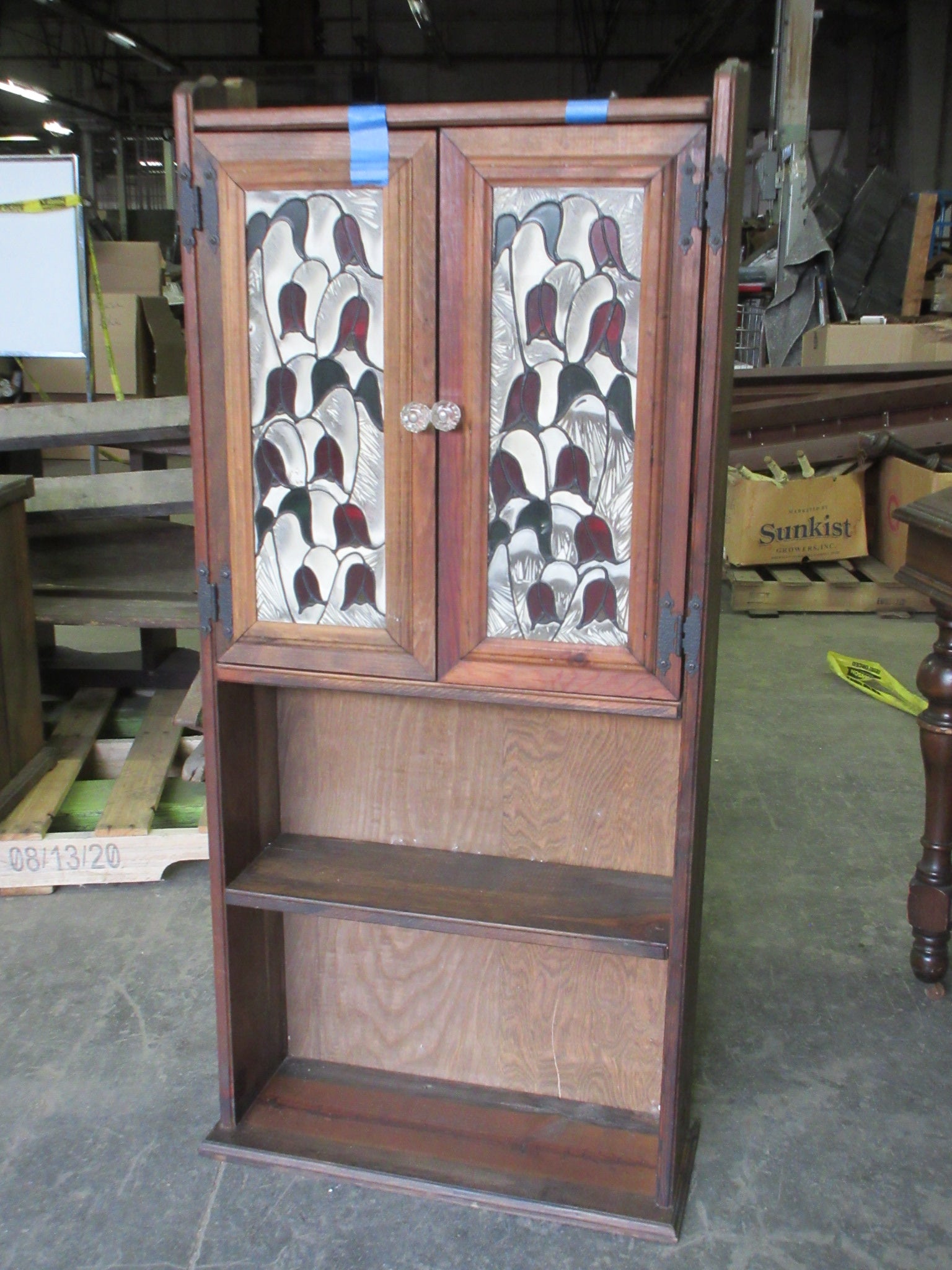 House of Woods Painted Glass Shelving Unit