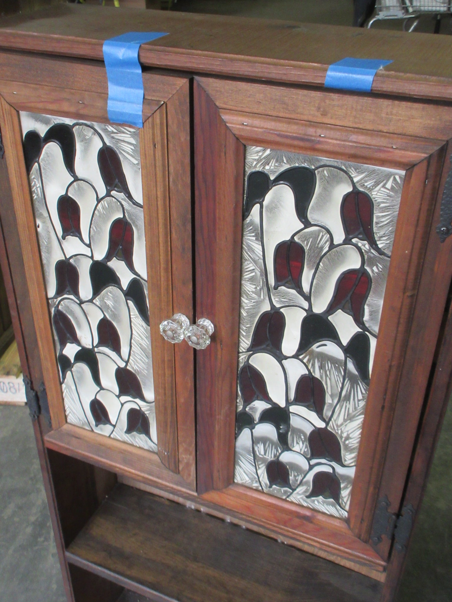 House of Woods Painted Glass Shelving Unit