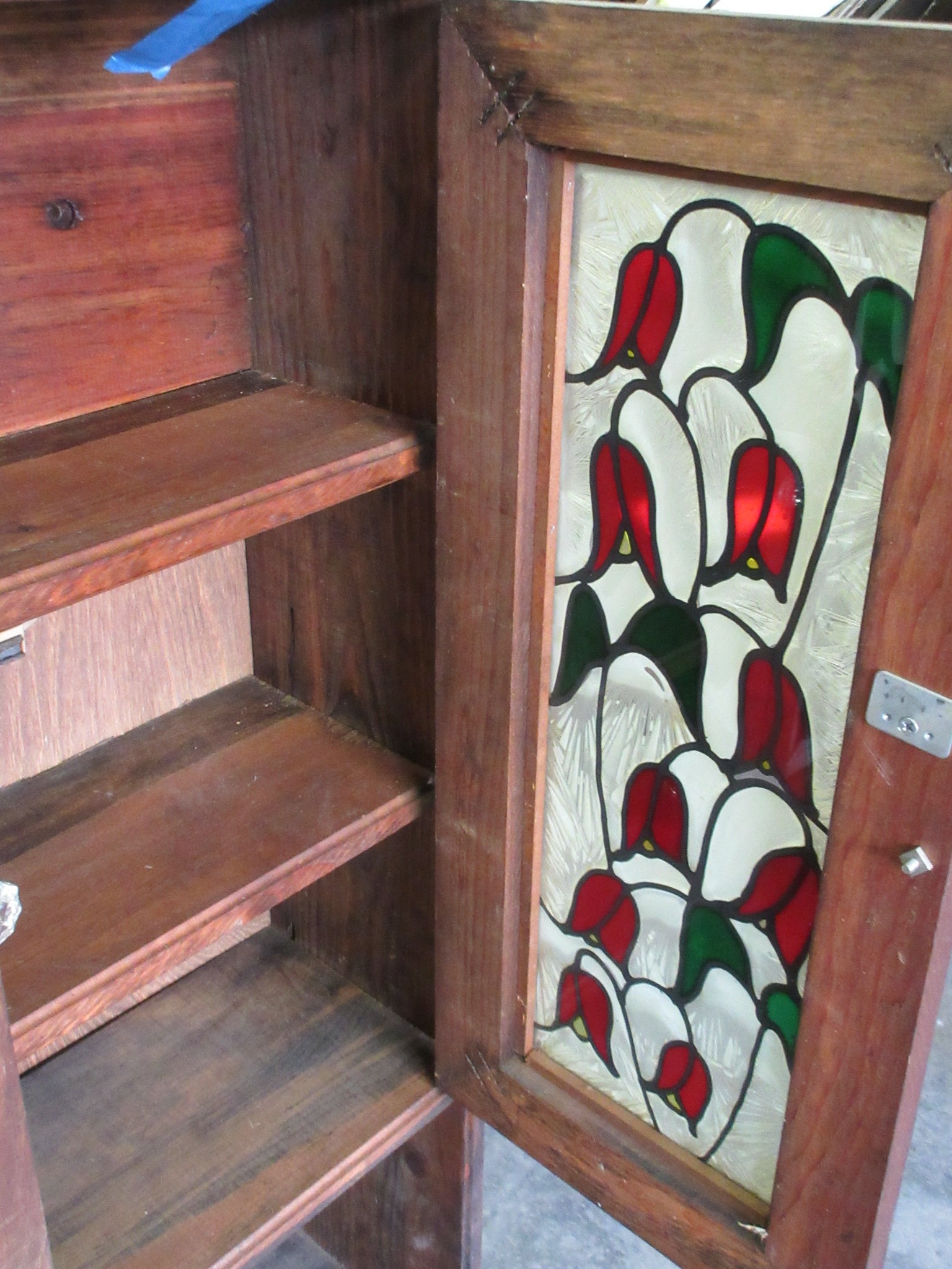 House of Woods Painted Glass Shelving Unit