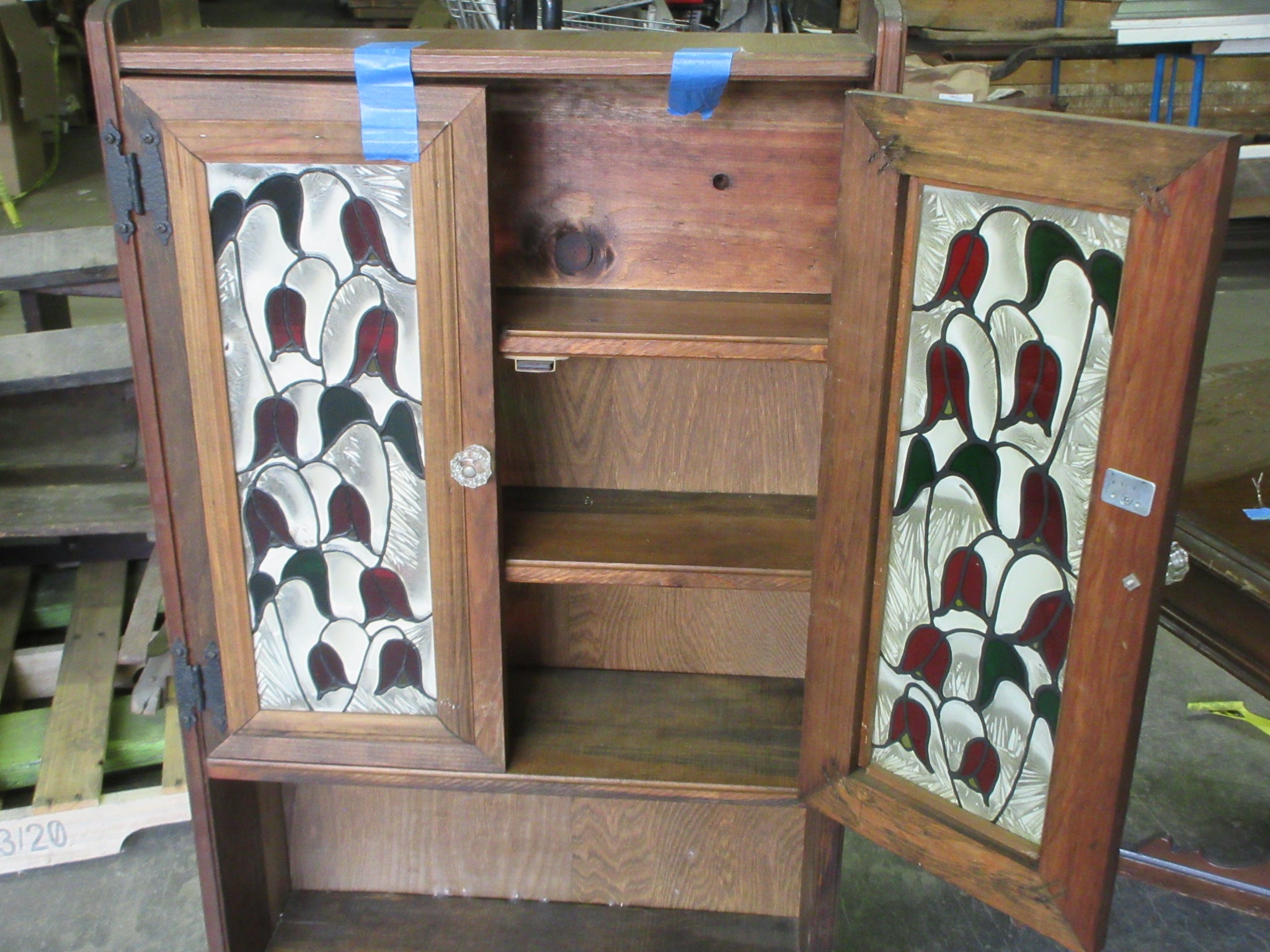 House of Woods Painted Glass Shelving Unit