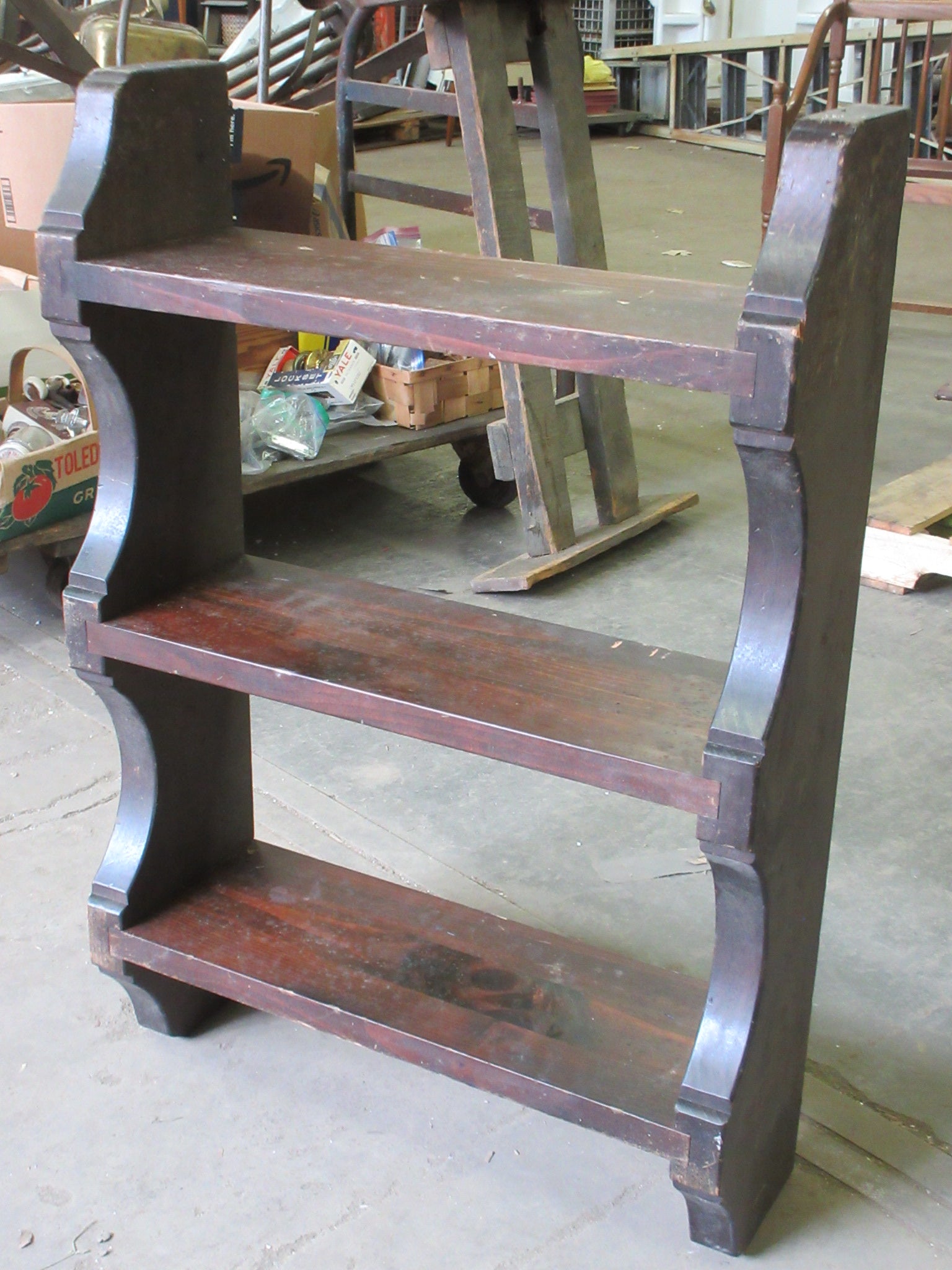 Vintage Solid Wood Three Tier Wall Shelf