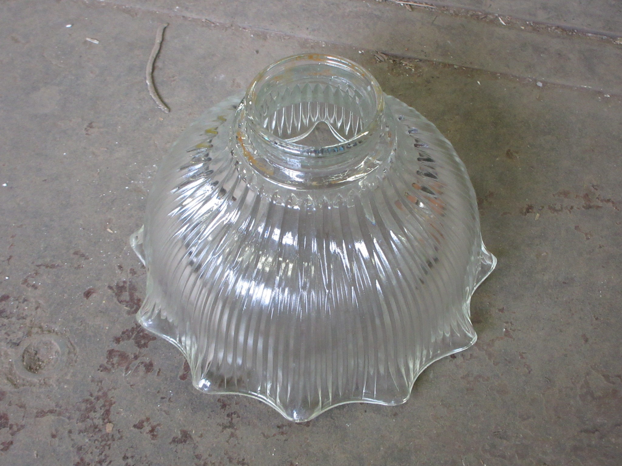 Fluted Holophane Glass Shade