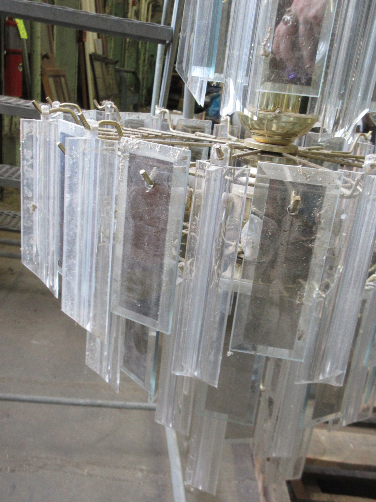 Ceiling Mount Three Tier Chandelier (As Is)