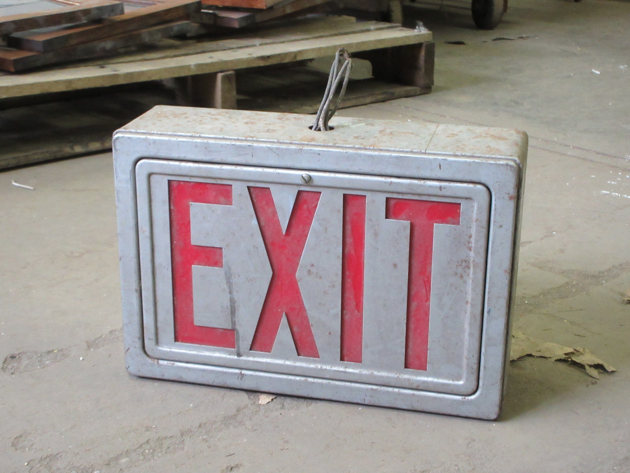 Industrial Ceiling Mount EXIT Sign