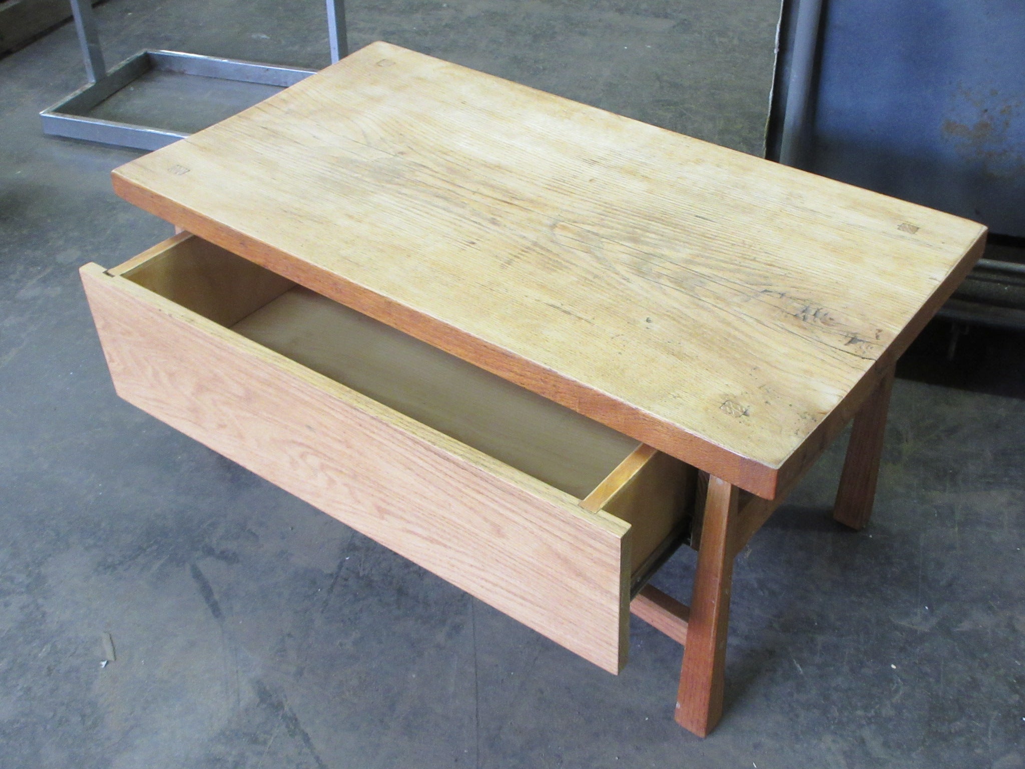 Solid Wood Table with Drawer