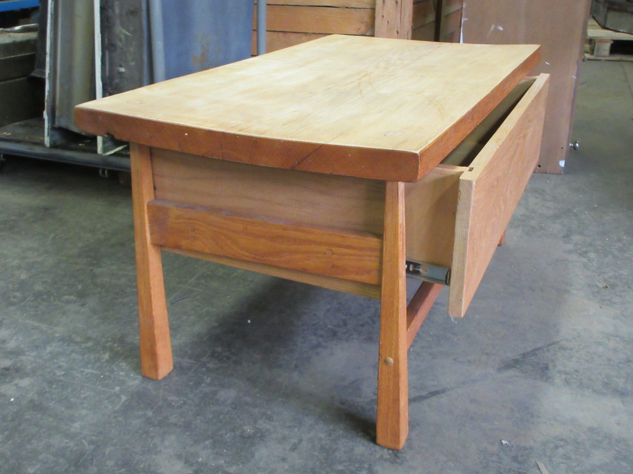 Solid Wood Table with Drawer