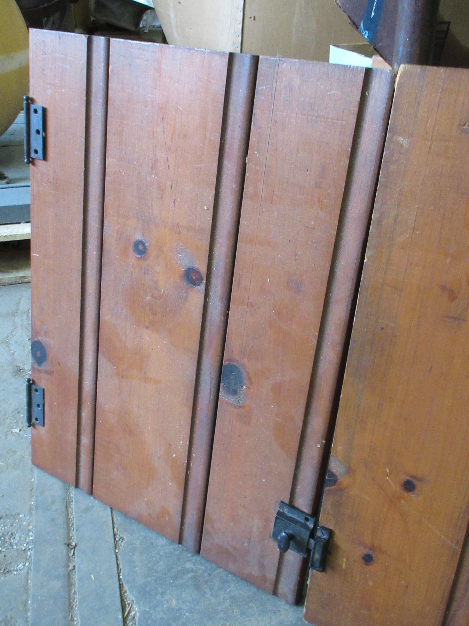Pair of Tongue and Groove Left Hand Latch Cabinet Doors