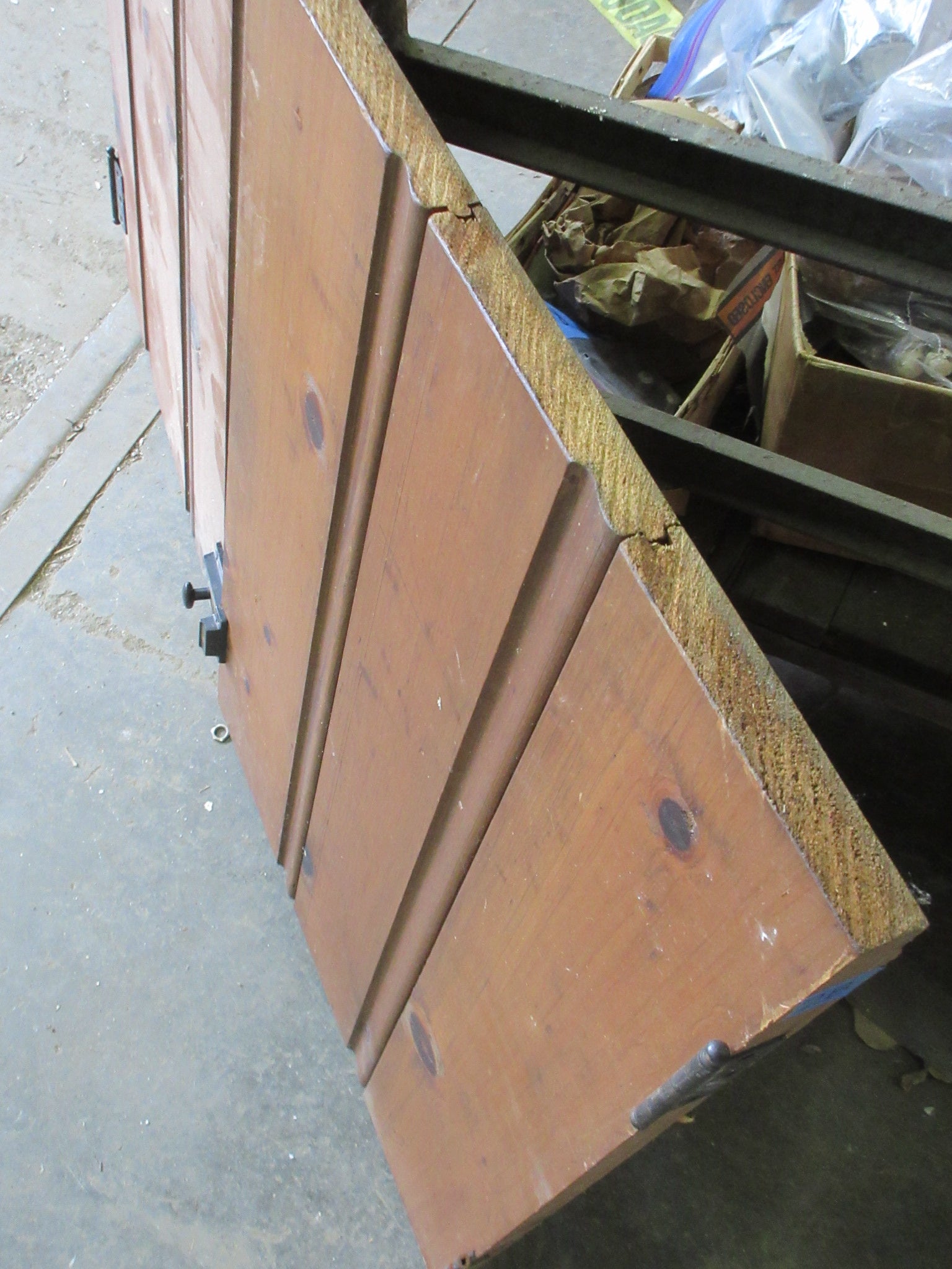 Pair of Tongue and Groove Left Hand Latch Cabinet Doors