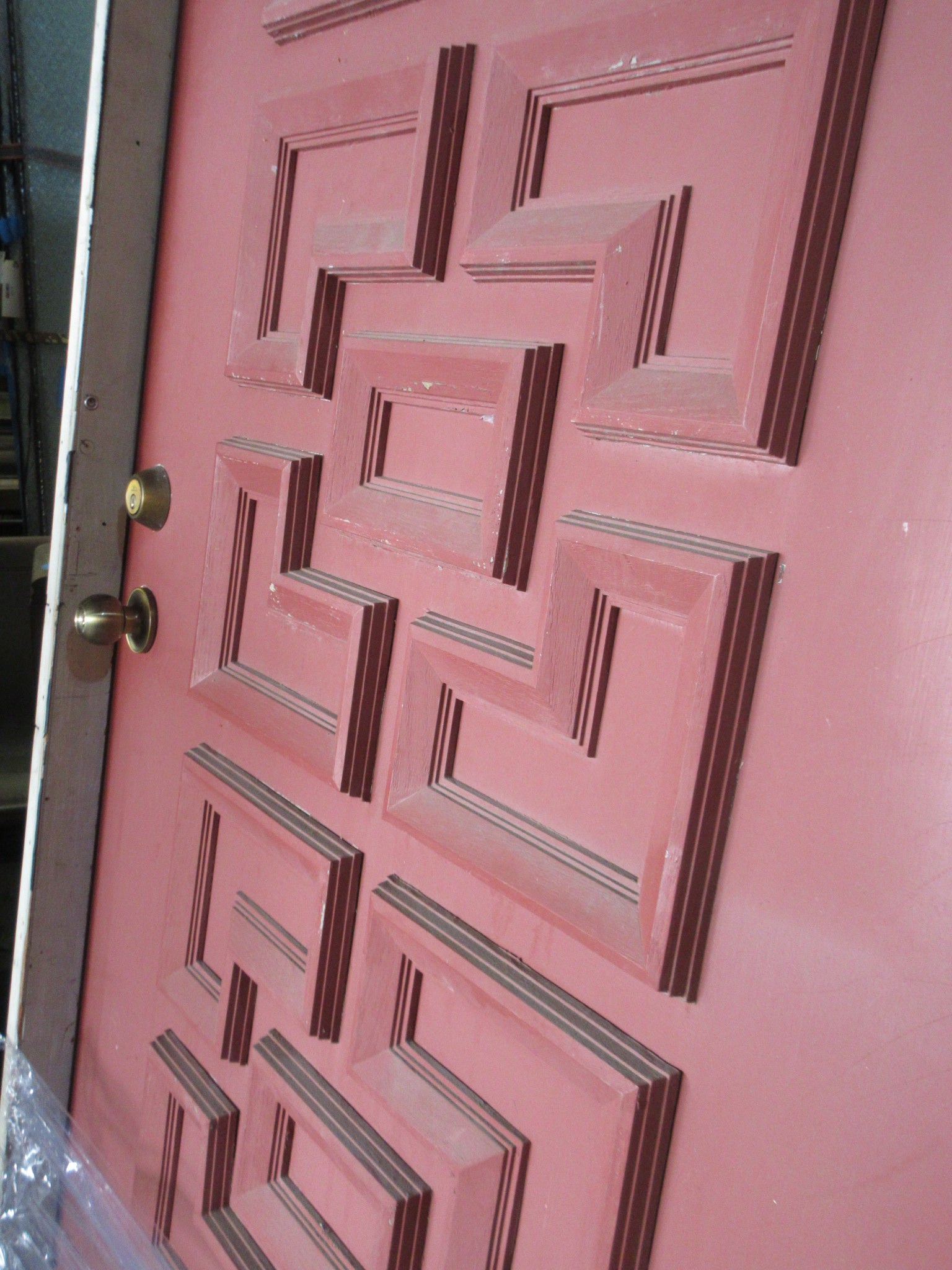 Decorative Contrasting Trim Entry Door with Frame