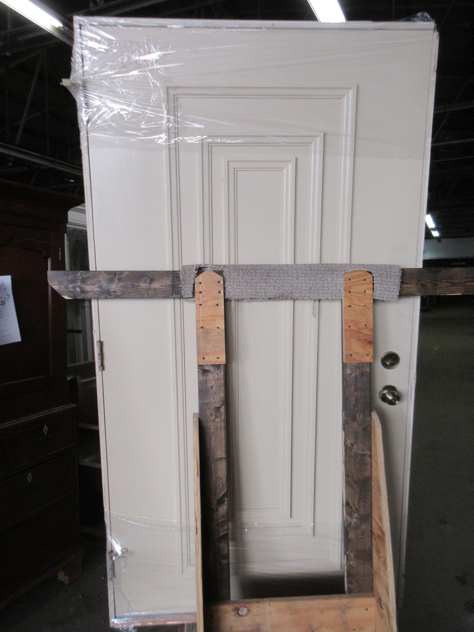 Decorative Contrasting Trim Entry Door with Frame