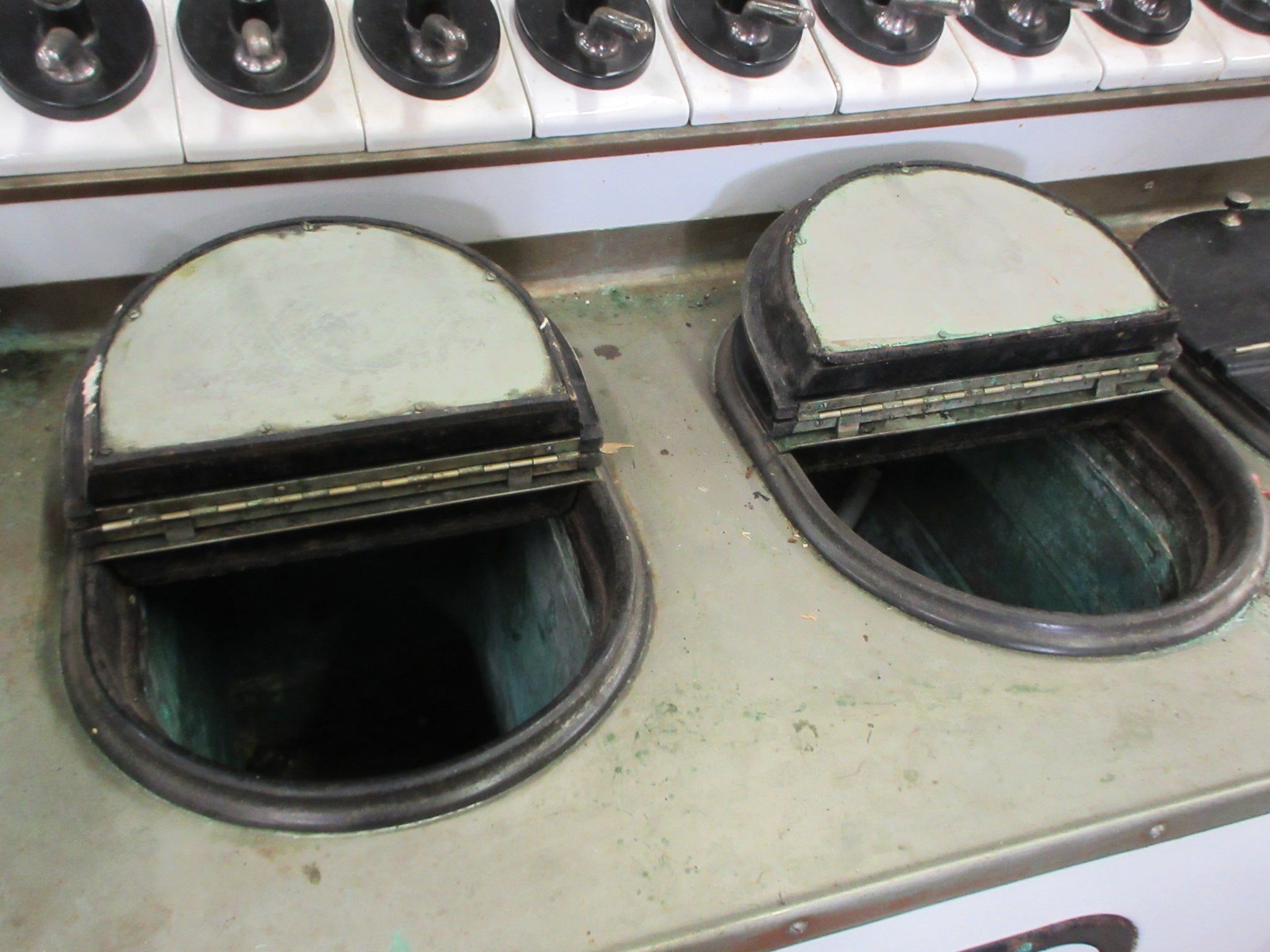 Vintage Knight Soda Fountain Counter w Virginia Marble Counter& Facade & Stool Seating (As Is)'
