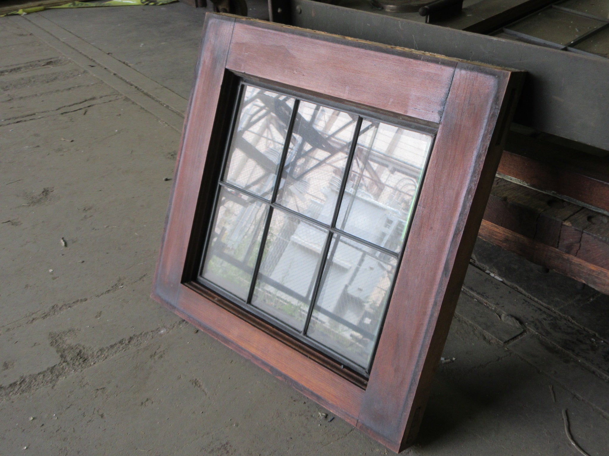 Leaded Glass Cabinet Window
