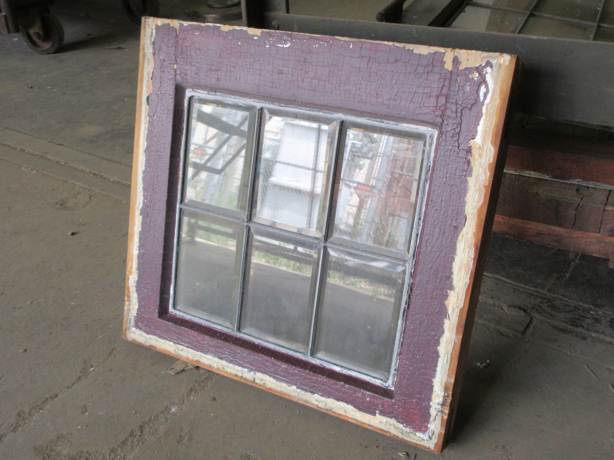 Leaded Glass Cabinet Window