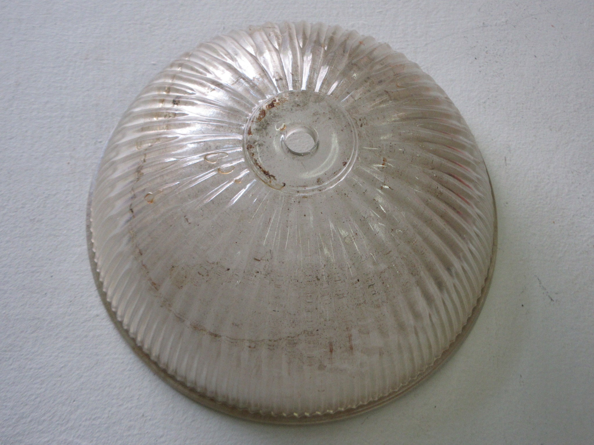 Ribbed Glass Dome Shade