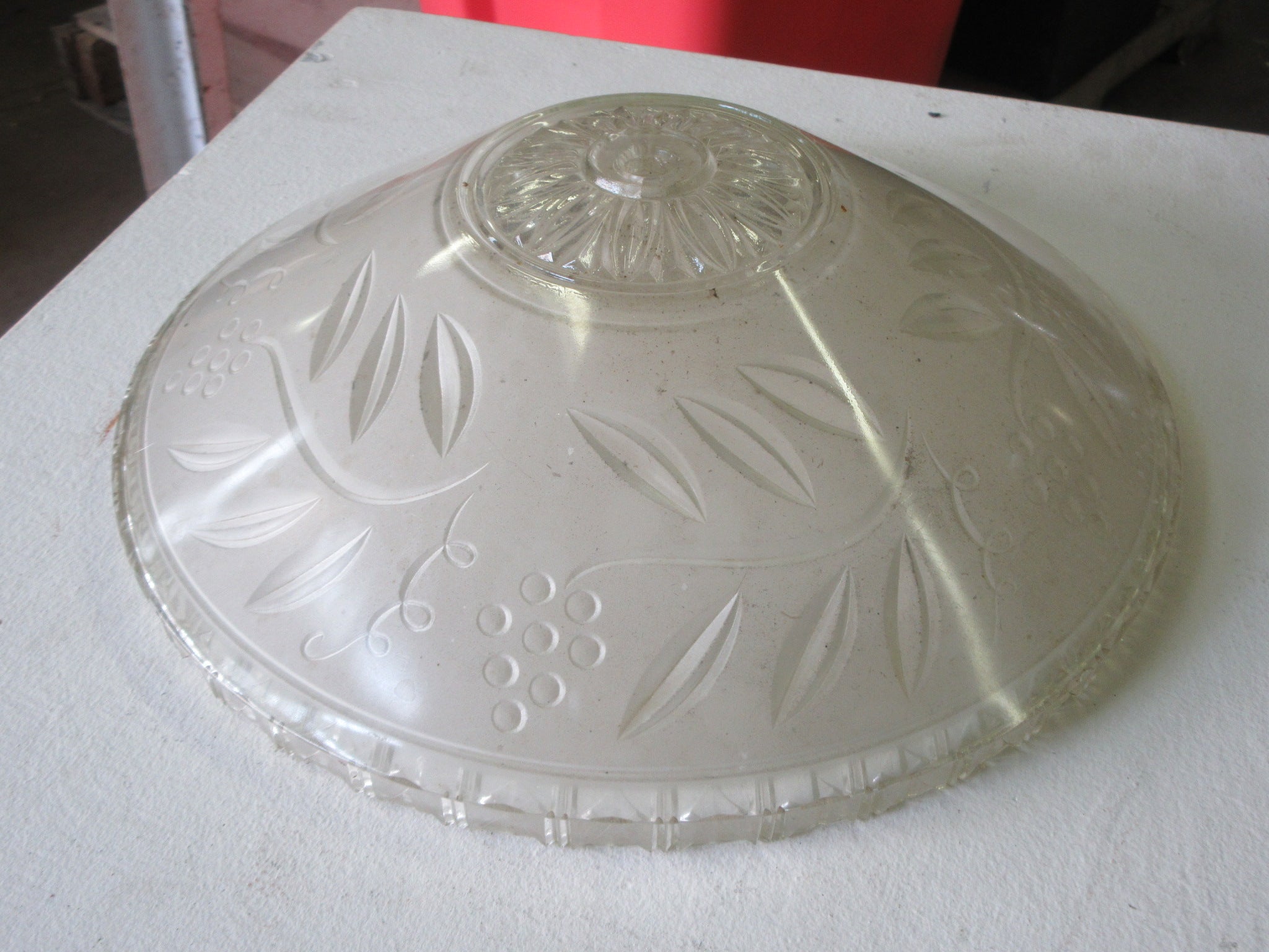Etched Glass Vine Lighting Shade