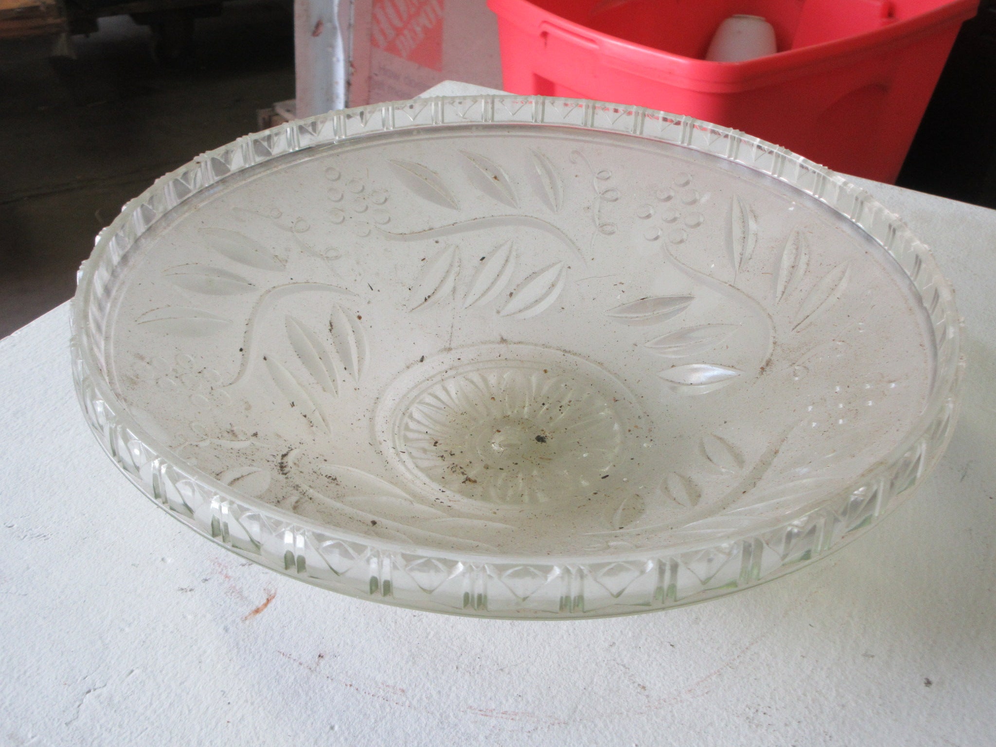 Etched Glass Vine Lighting Shade